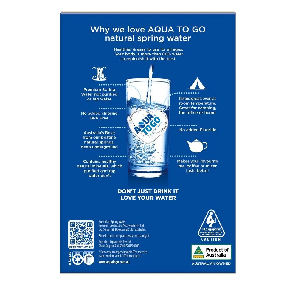 4 Aqua To Go 10L Bag in a Box, 4 of 4