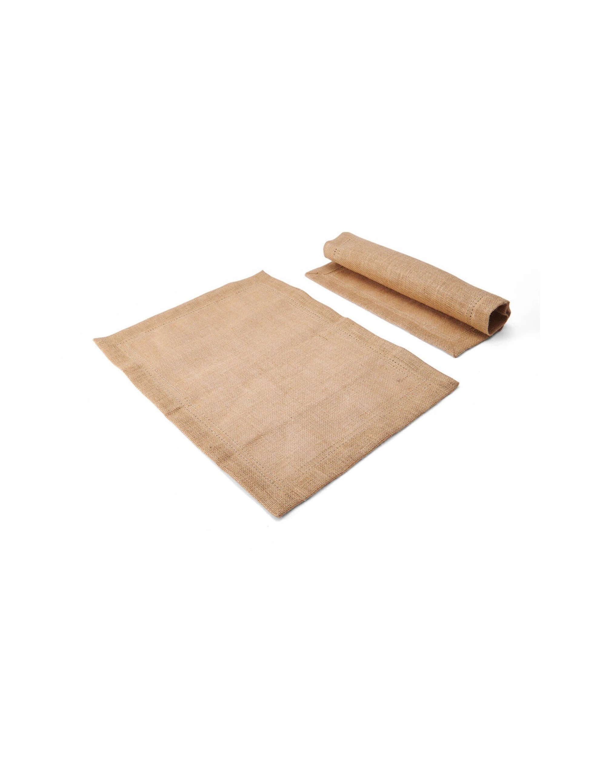 5 Mikasa 4pc Rectangle Jute Placemats Set Rustic Frayed Edges Durable - Brown, 5 of 7