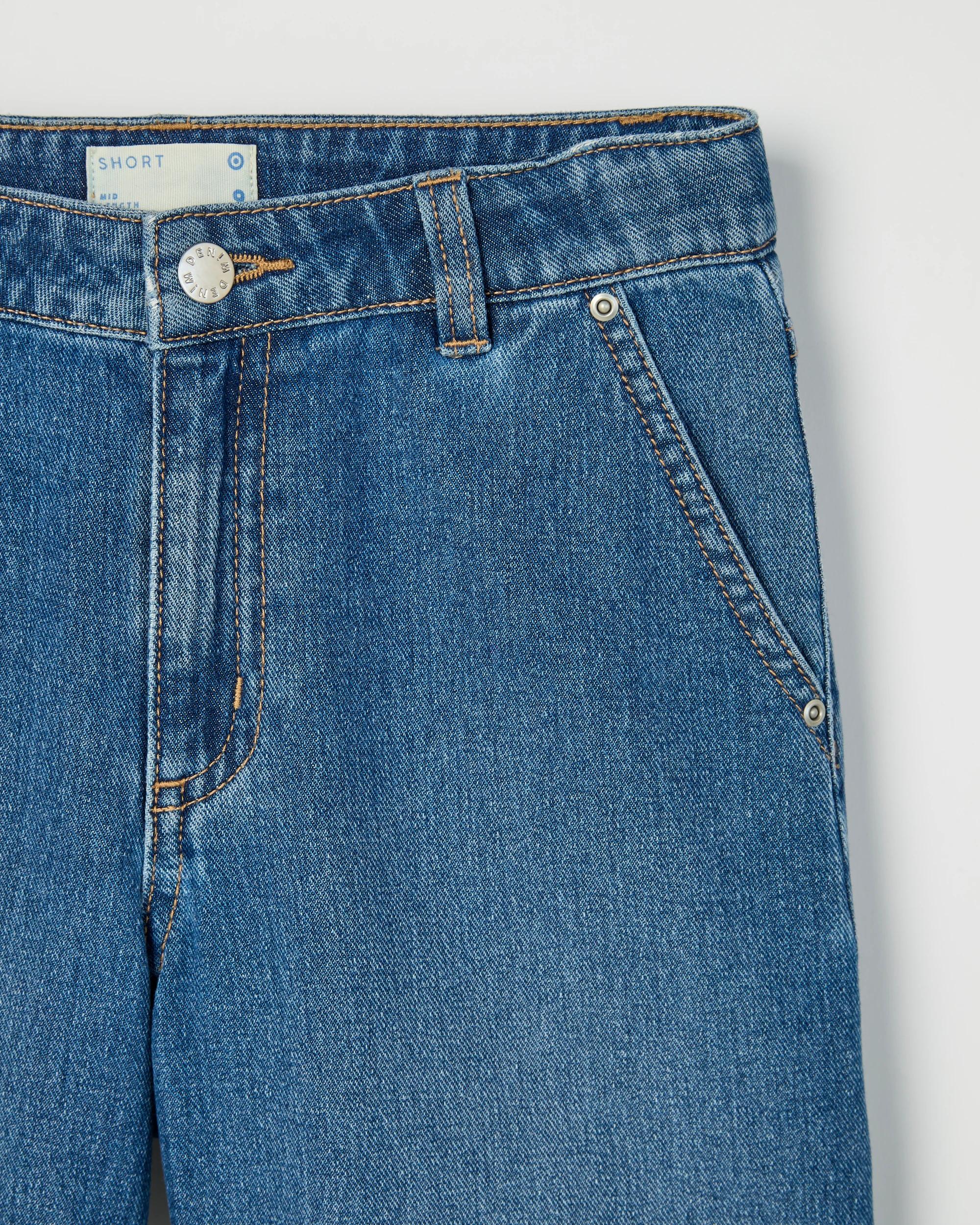 7 Target Kids Cotton Bermuda Denim Jorts MID WASH, 7 of 7