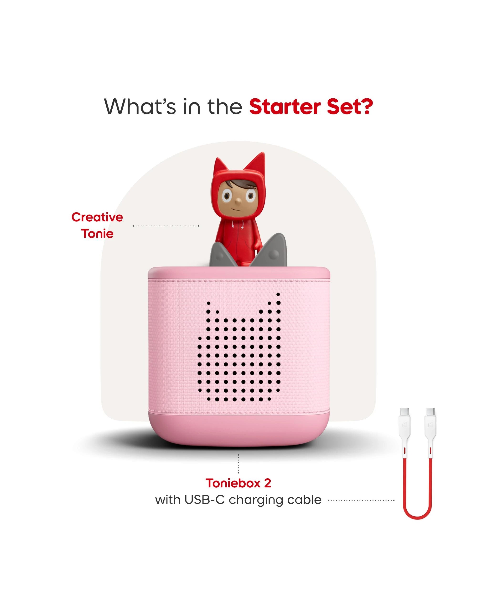 3 Tonies - Toniebox 2 Starter Set with Creative Tonie Rubie - Cloud - Pink, 3 of 6