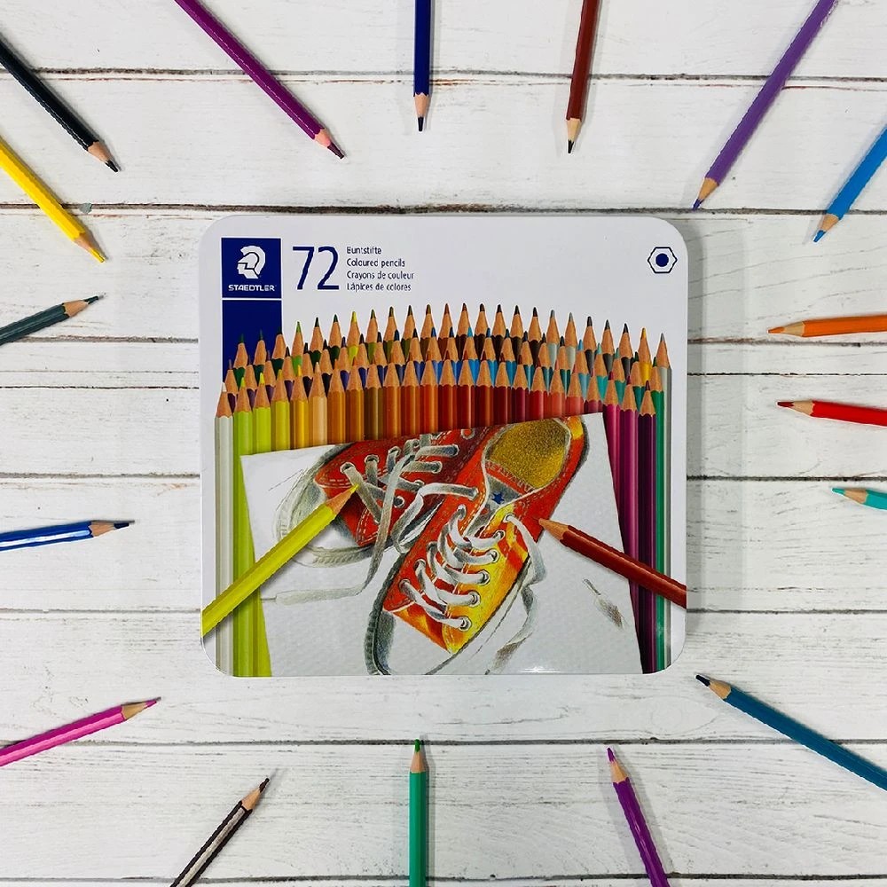 4 Staedtler Coloured Pencils Tin 72 Pack, 4 of 4