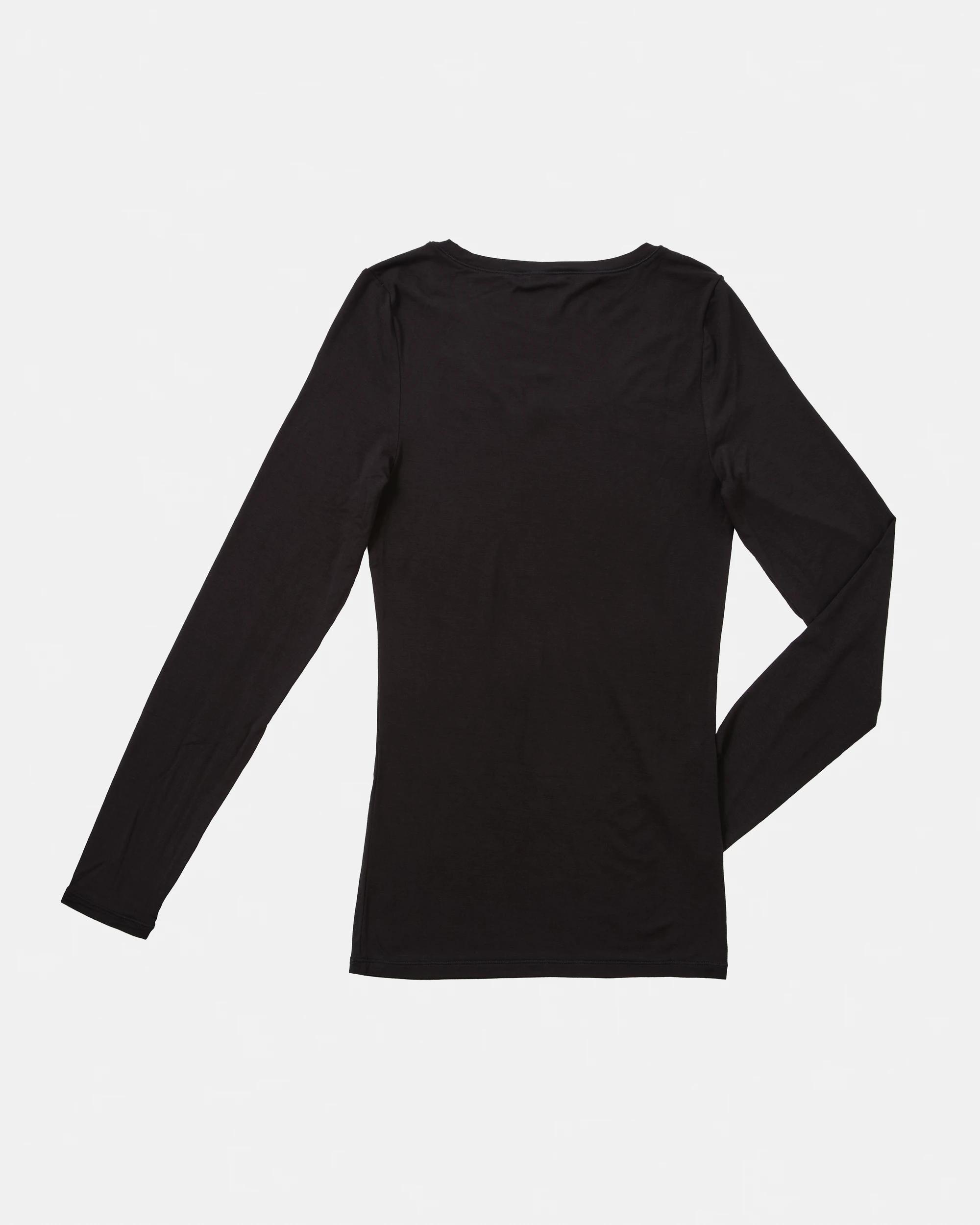 8 Bamboo Long Sleeve Top Black, 8 of 10