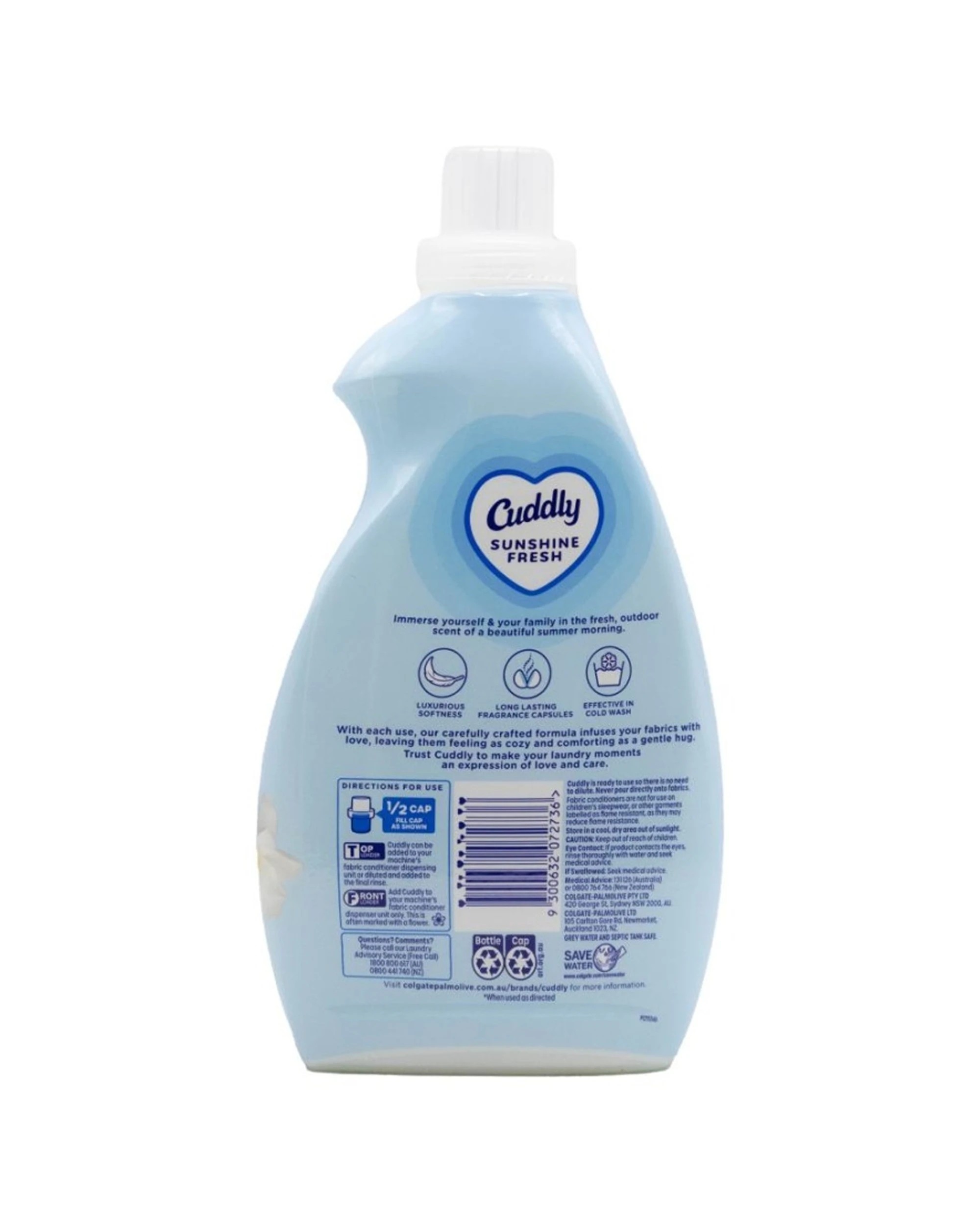 3 Cuddly 8pk Concentrated Laundry Fabric Softener Conditioner Sunshine Fresh - Blue, 3 of 3