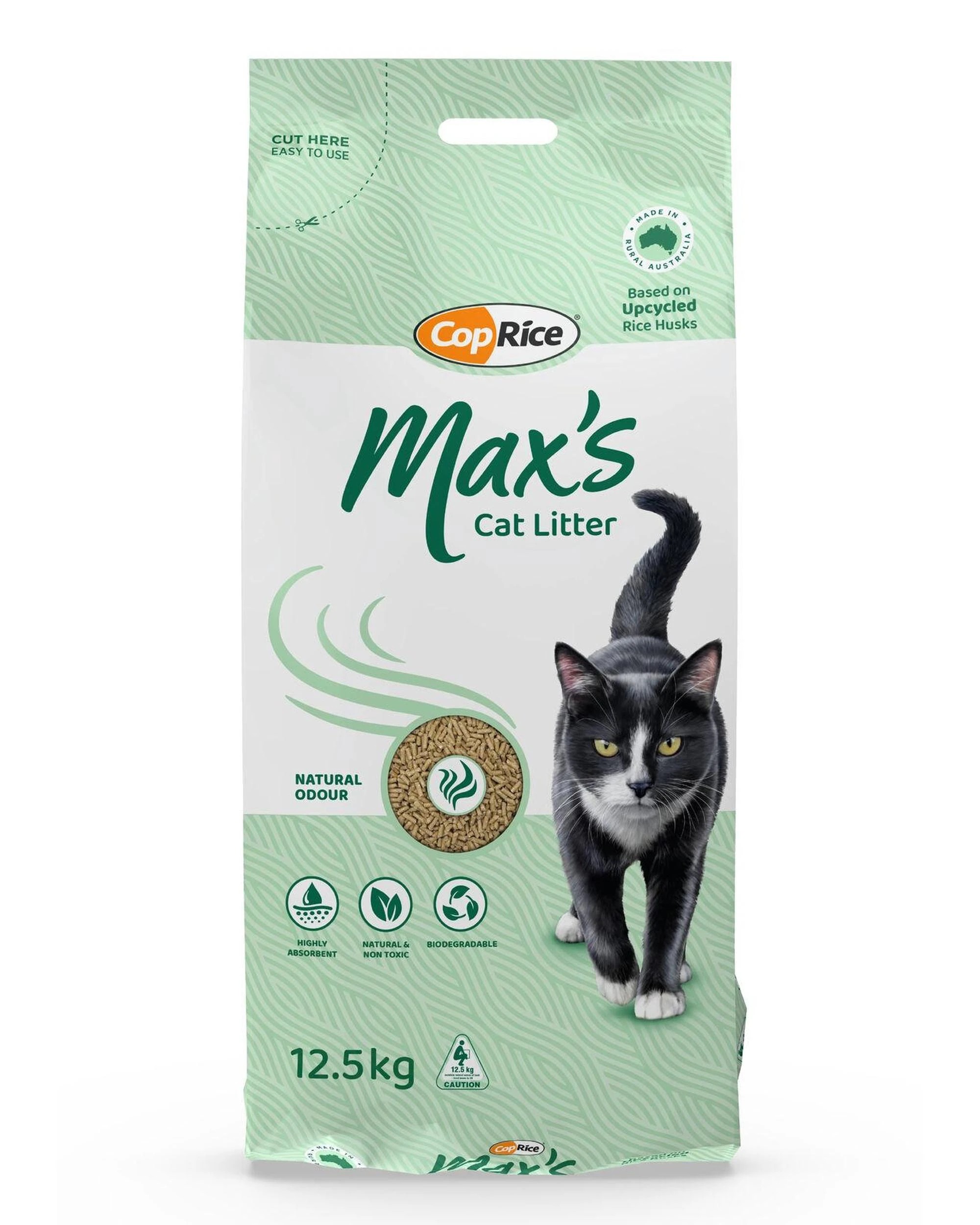 1 Coprice Maxs Natural Cat Litter Odour Removal 12.5kg, 1 of 1