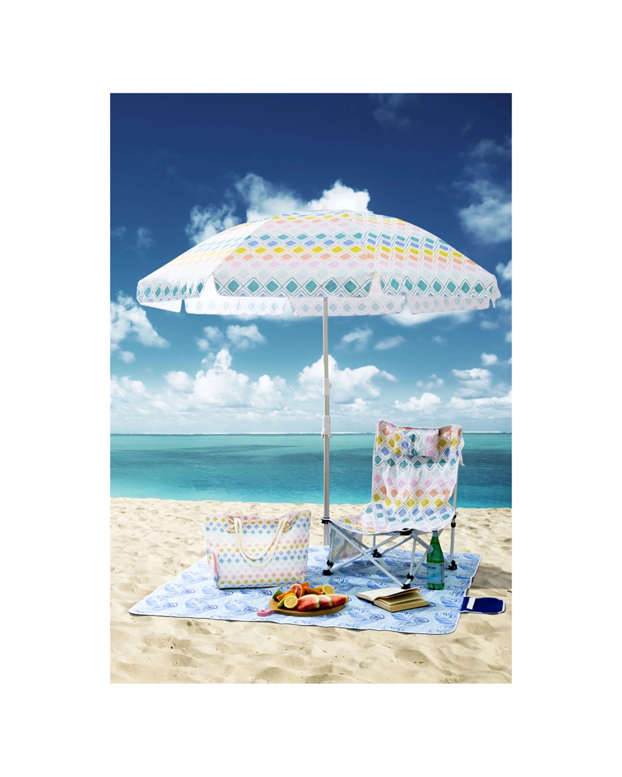 7 Porta Oceana Picnic 58cm Bag Travel Storage Water Resistant Multiple Pock Beach - Pattern, 7 of 7