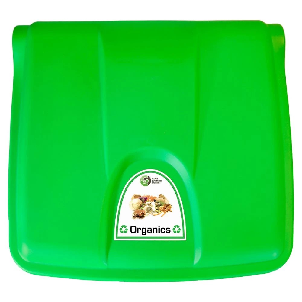 2 Source Separation Systems Pedal Bin Organics Lid 45L Green, 2 of 2