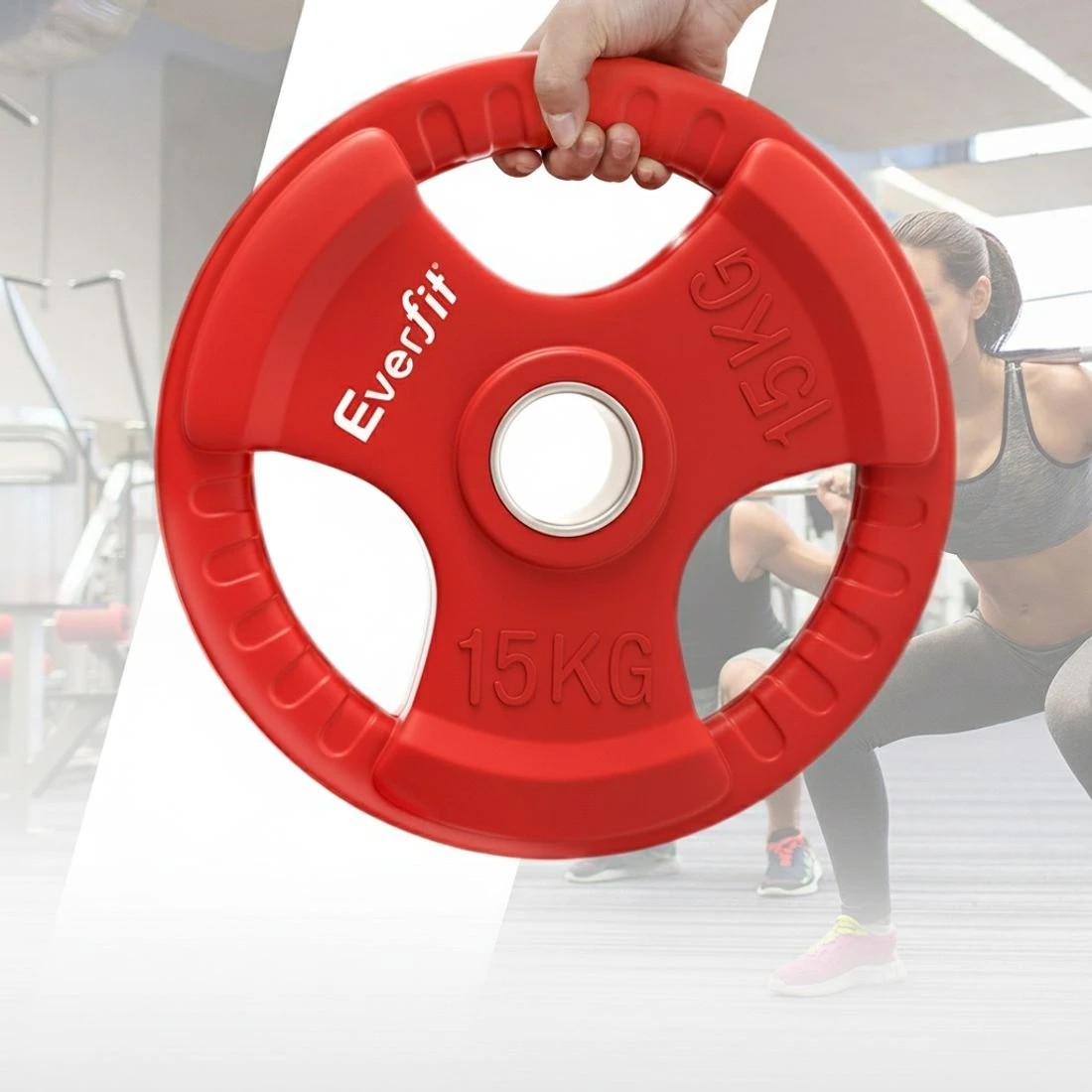4 Everfit Weight Plates - Red, 4 of 6