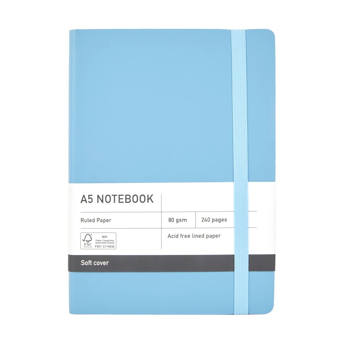 5 A5 Notebook - Light Blue, 5 of 5