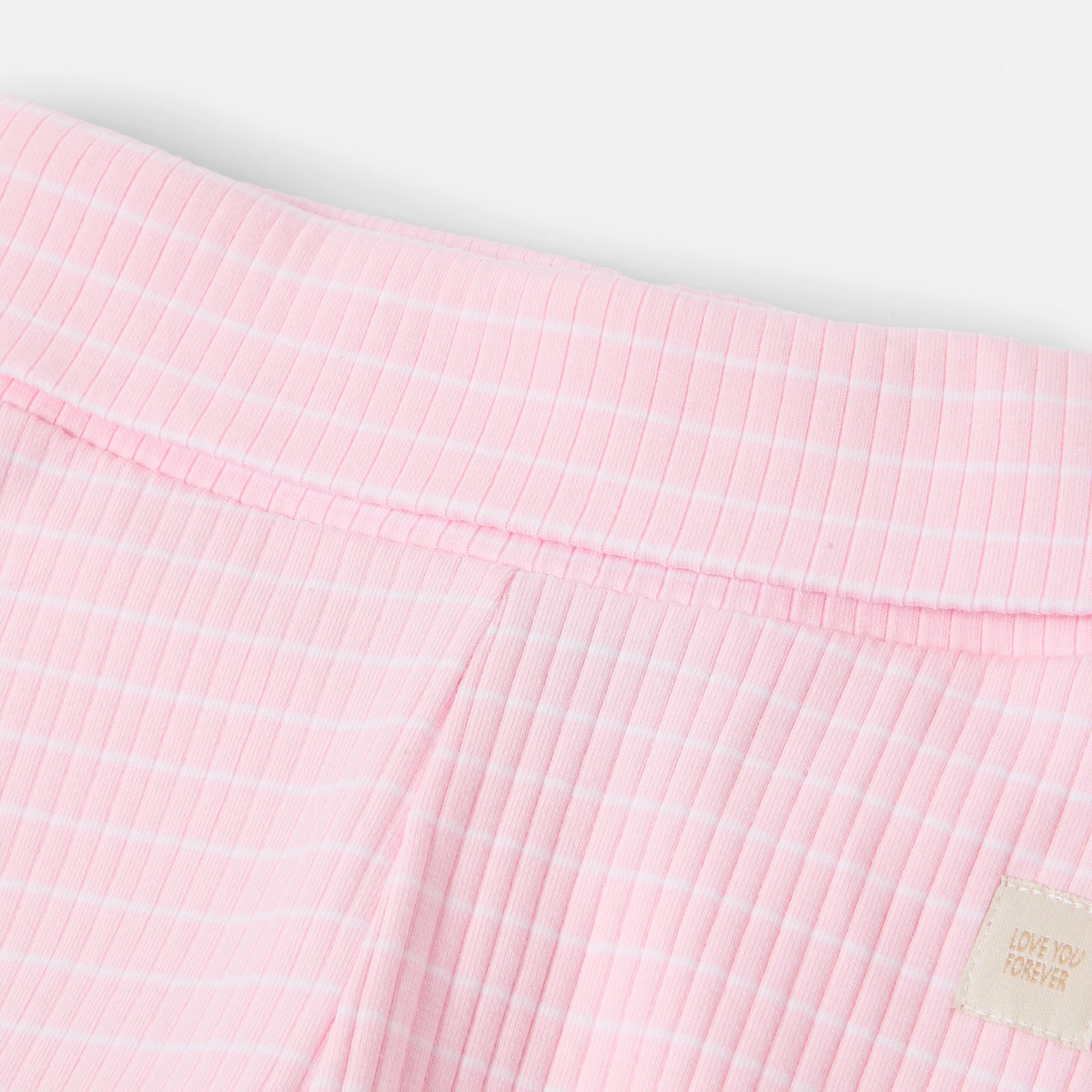 6 2 Piece Long Sleeve Wrap Newborn Set PINK STRIPE, 6 of 7