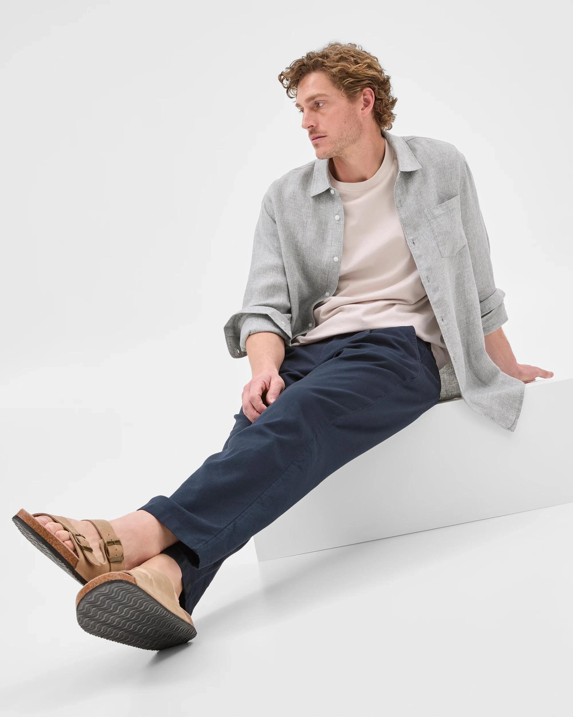 7 Target Australian Cotton Blend Pleated Pants NAVY, 7 of 7