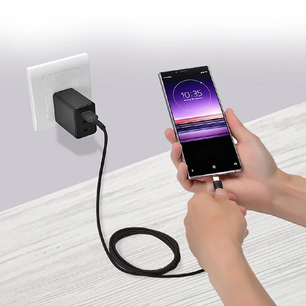 5 Bonelk Long-life Easy Grip USB-A to USB-C Cable 60W 2m Black, 5 of 6