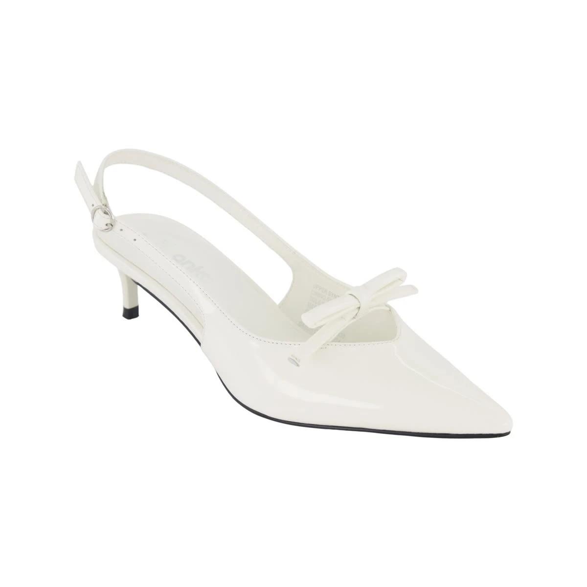 1 Slingback Kitten Heels Wht Patent, 1 of 5