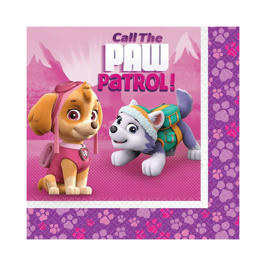 1 Amscan Paw Patrol Girl Large Napkins / Serviettes Pack of 16, 1 of 1
