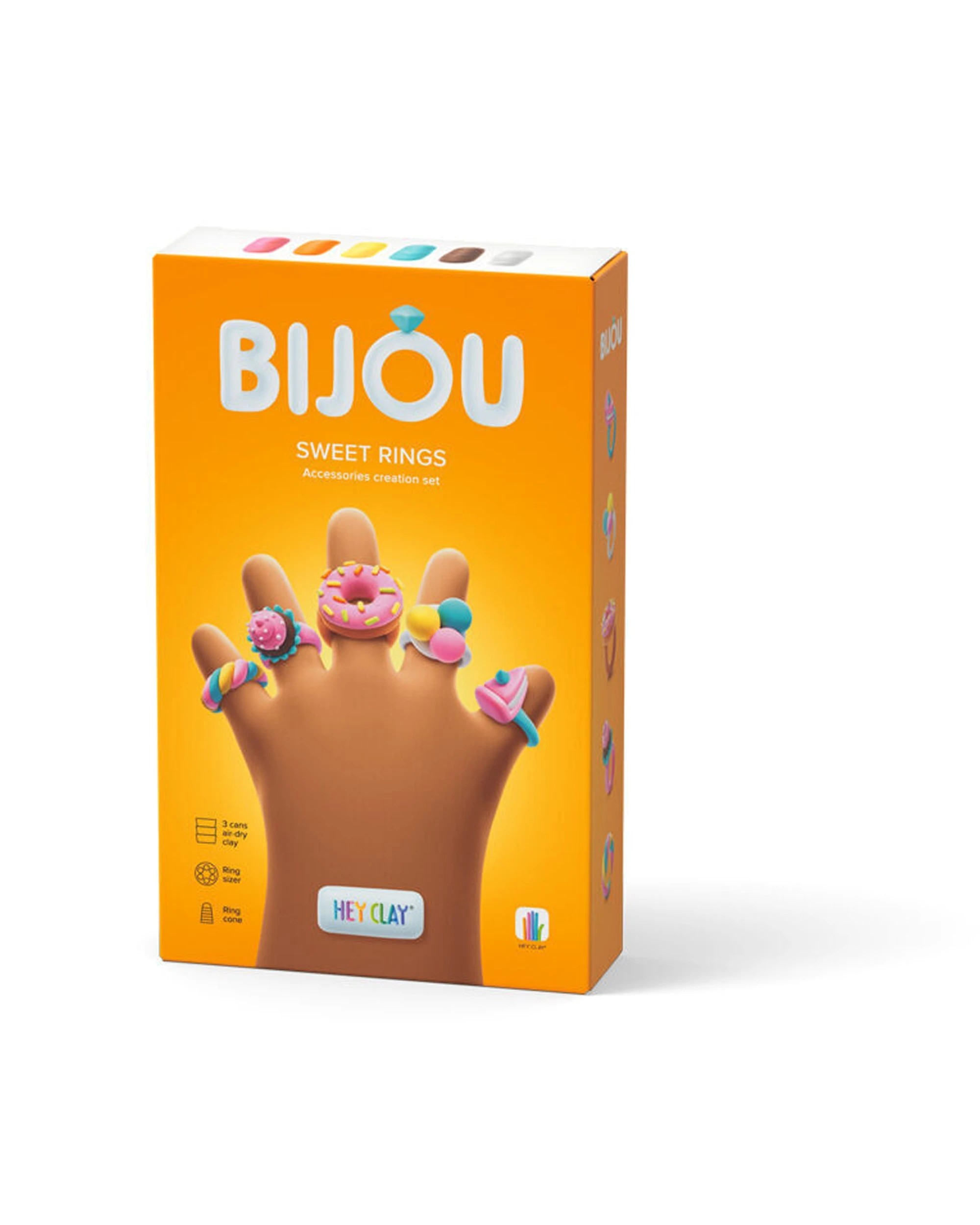 2 Hey Clay Bijou Sweet Rings Modelling Set With 6 Colours & 2 Tools 6PK - Multi, 2 of 7