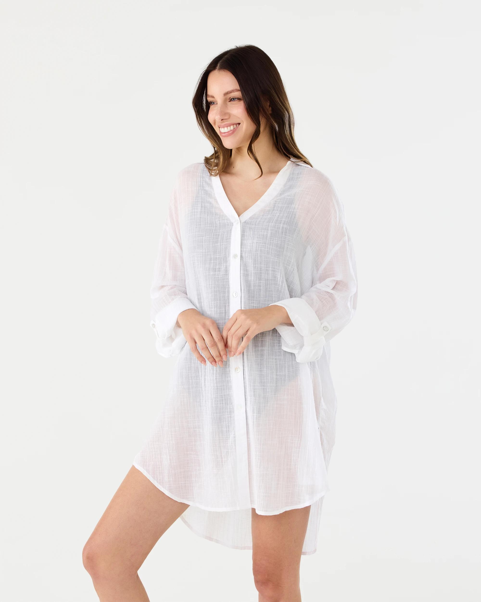 3 Cover Up Shirt White, 3 of 9