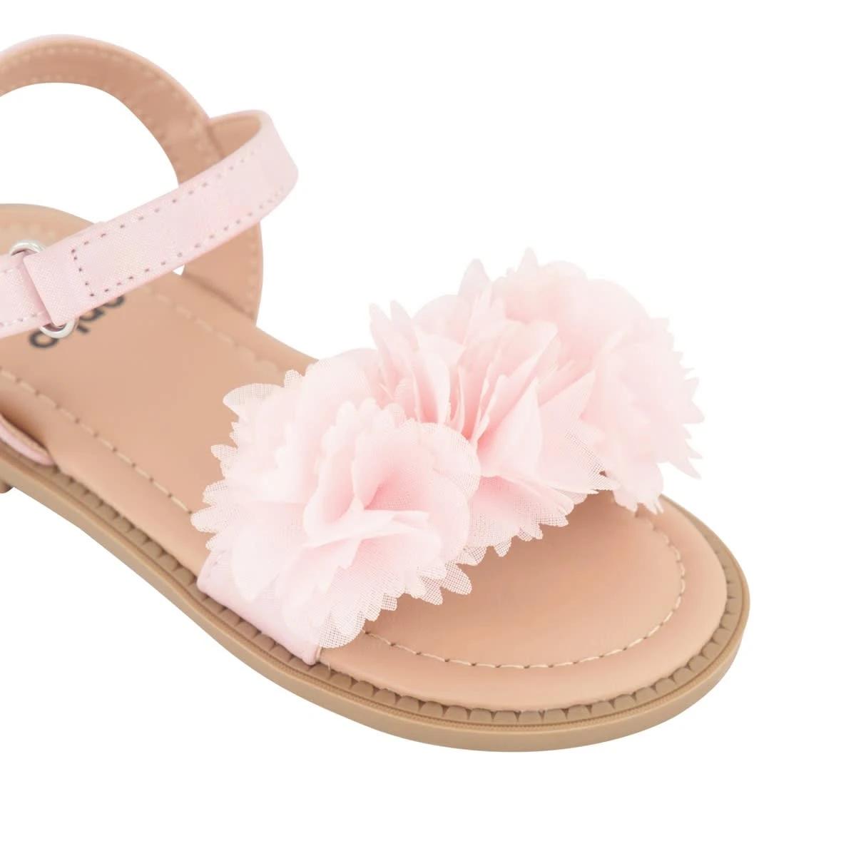 4 Junior Floral Sandals Silvr Pink, 4 of 4