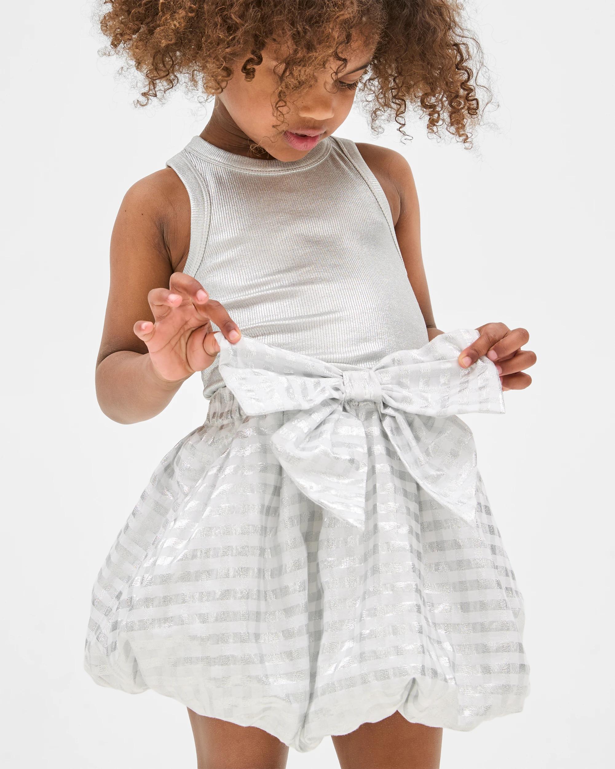 3 Target Metallic Bow Skirt SILVER, 3 of 6