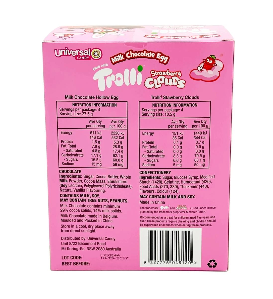 2 Trolli Strawberry Clouds Casket Egg 152g, 2 of 2
