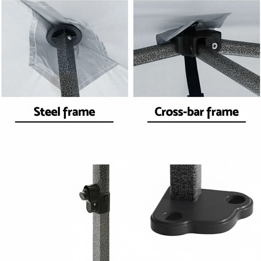 4 Instahut Gazebo Pop Up 3x6m w/Base Podx4 Marquee Folding Outdoor Wedding Camping Tent Shade Canopy - White - White, 4 of 6