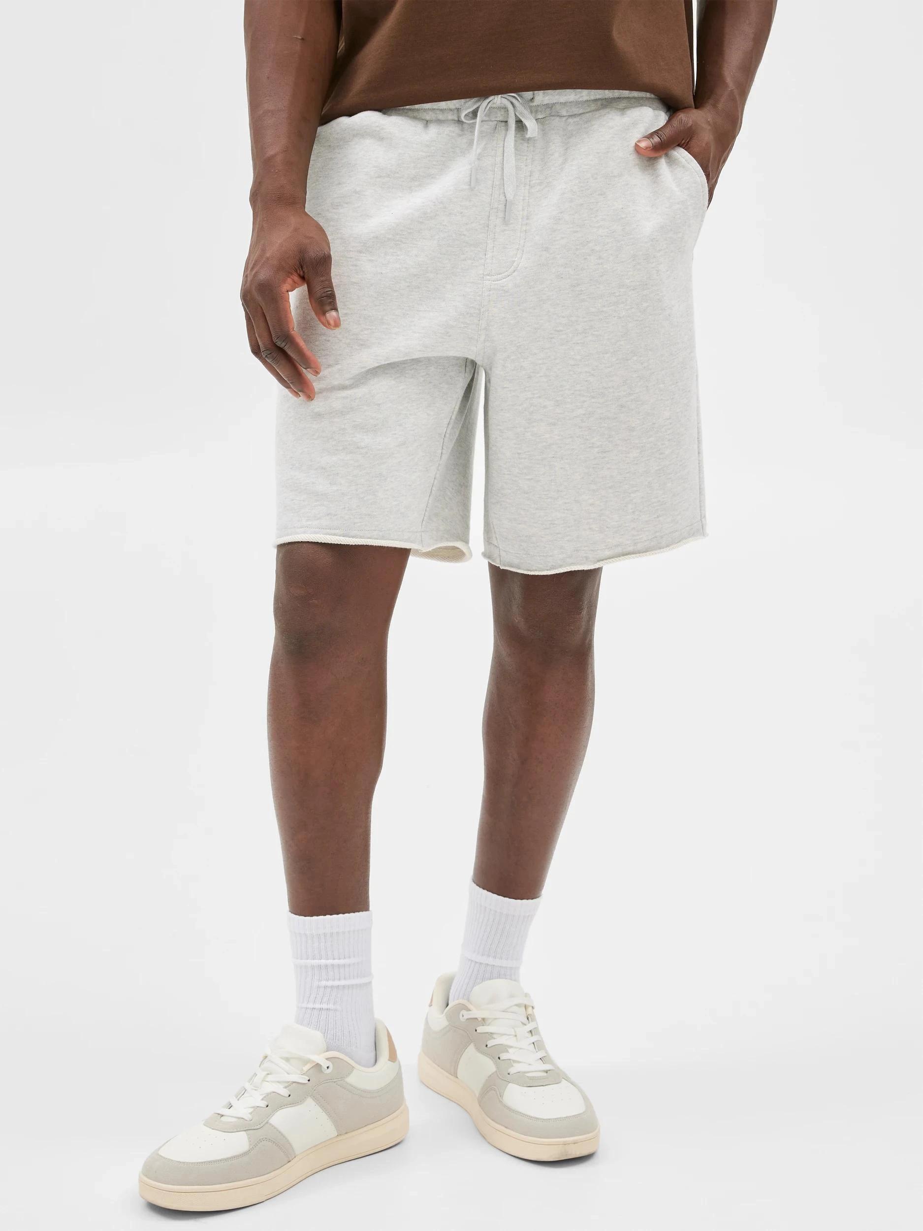 3 Commons Australian Cotton Washed Fleece Shorts GREY MARLE, 3 of 6