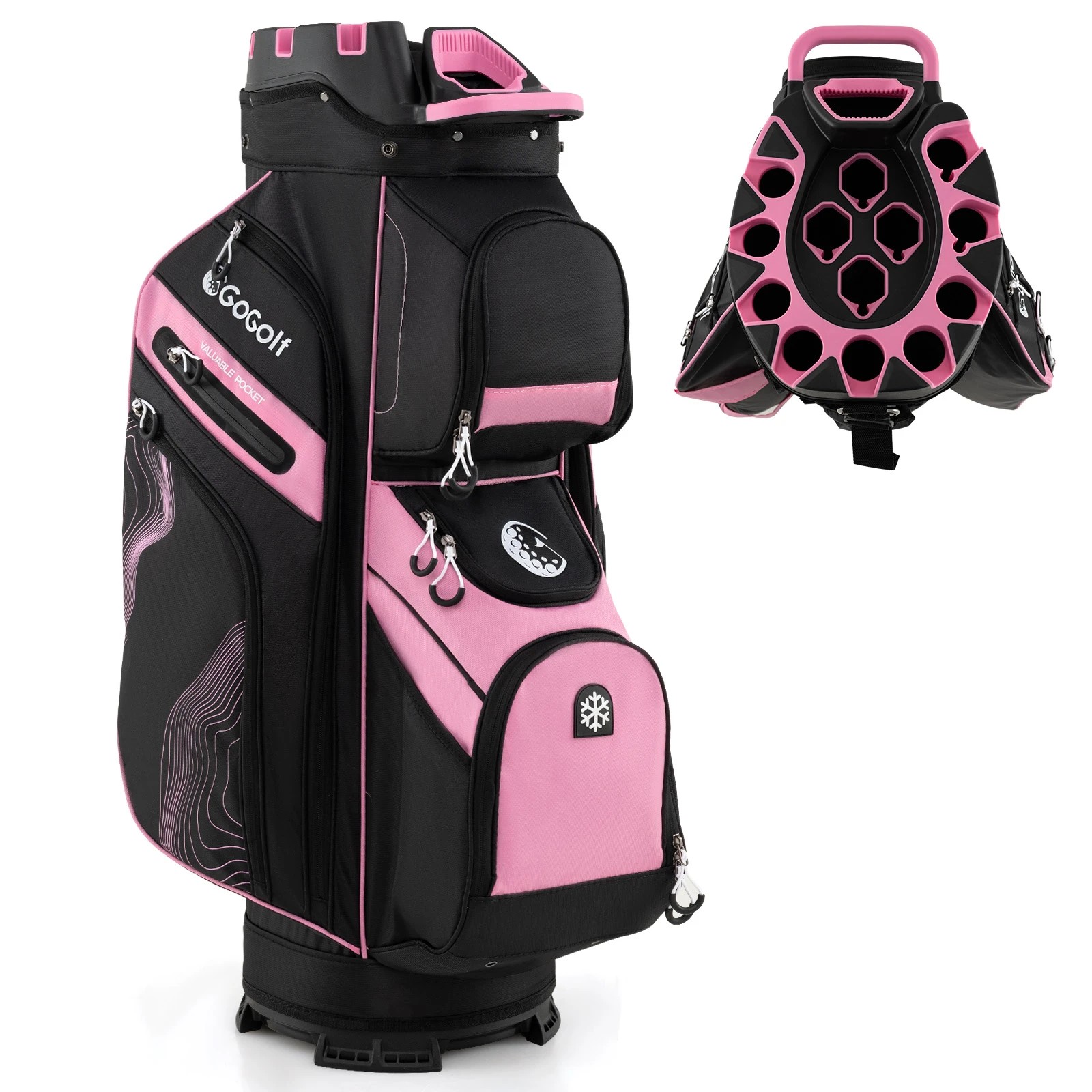 1 Costway Golf Cart Bag Molded Lock Top Golf Club Bag w/14-Way Dividers & 11 Pockets, 1 of 1