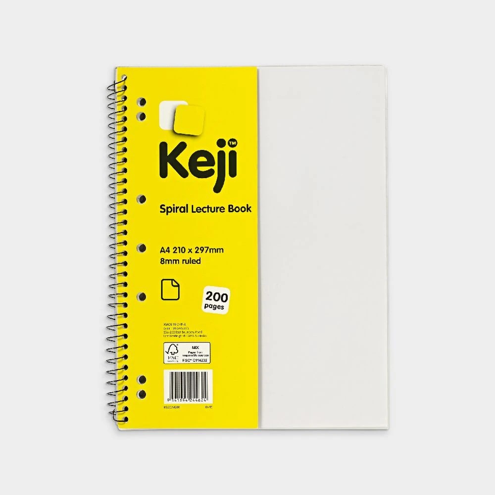 3 Keji A4 Spiral PP Lecture Book 200 Page, 3 of 3
