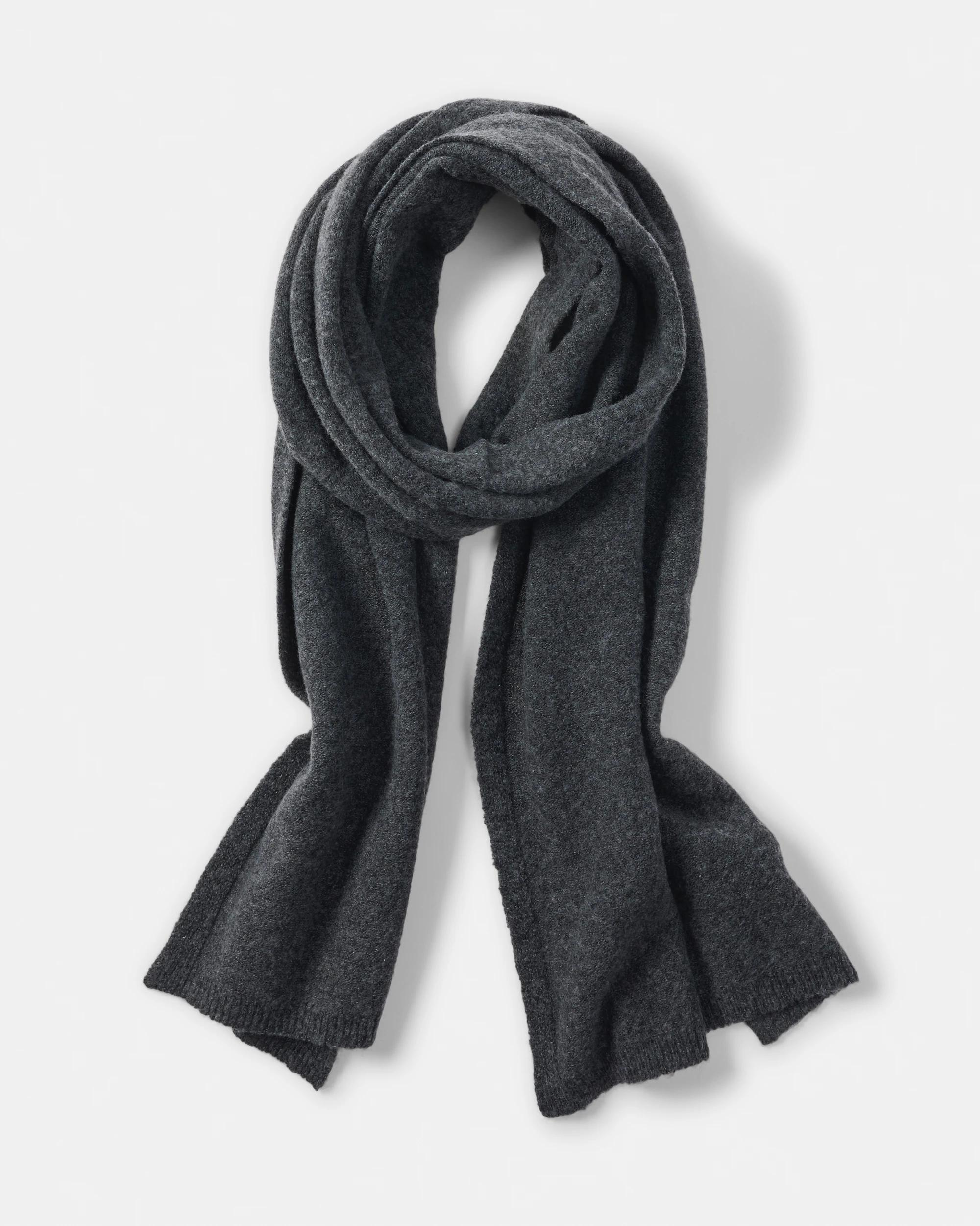 1 Fine Knit Scarf Gry Chmrle, 1 of 3