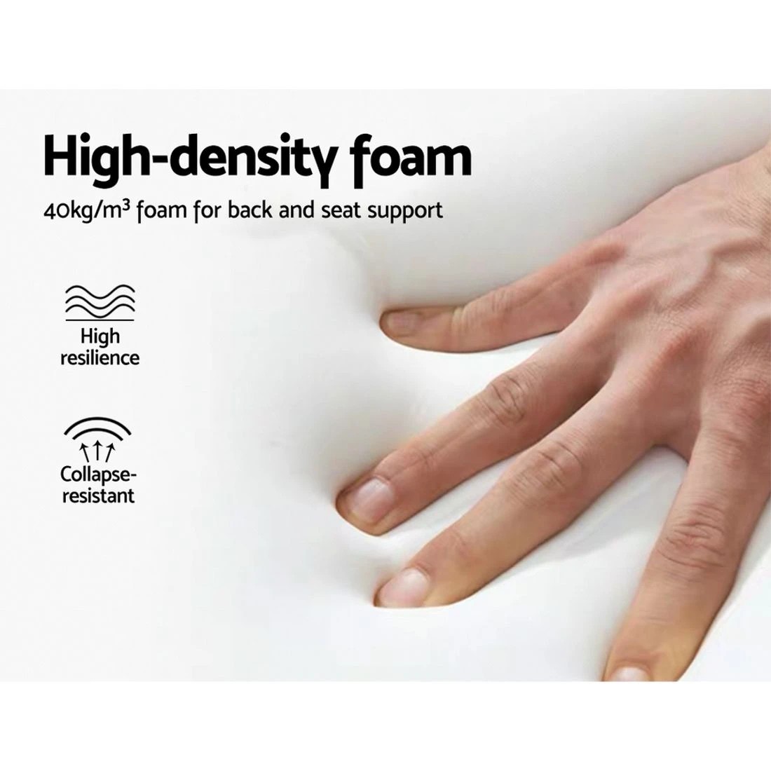 3 Artiss Rocking Armchair Footrest Nursing  Afton - Black, 3 of 8