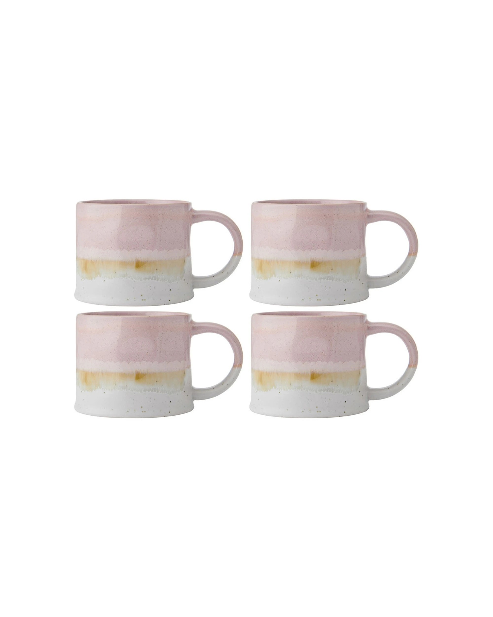 1 Mikasa 4PK Reactive Glaze Coffee Mug Cup Stoneware 450ml - Pink, 1 of 8