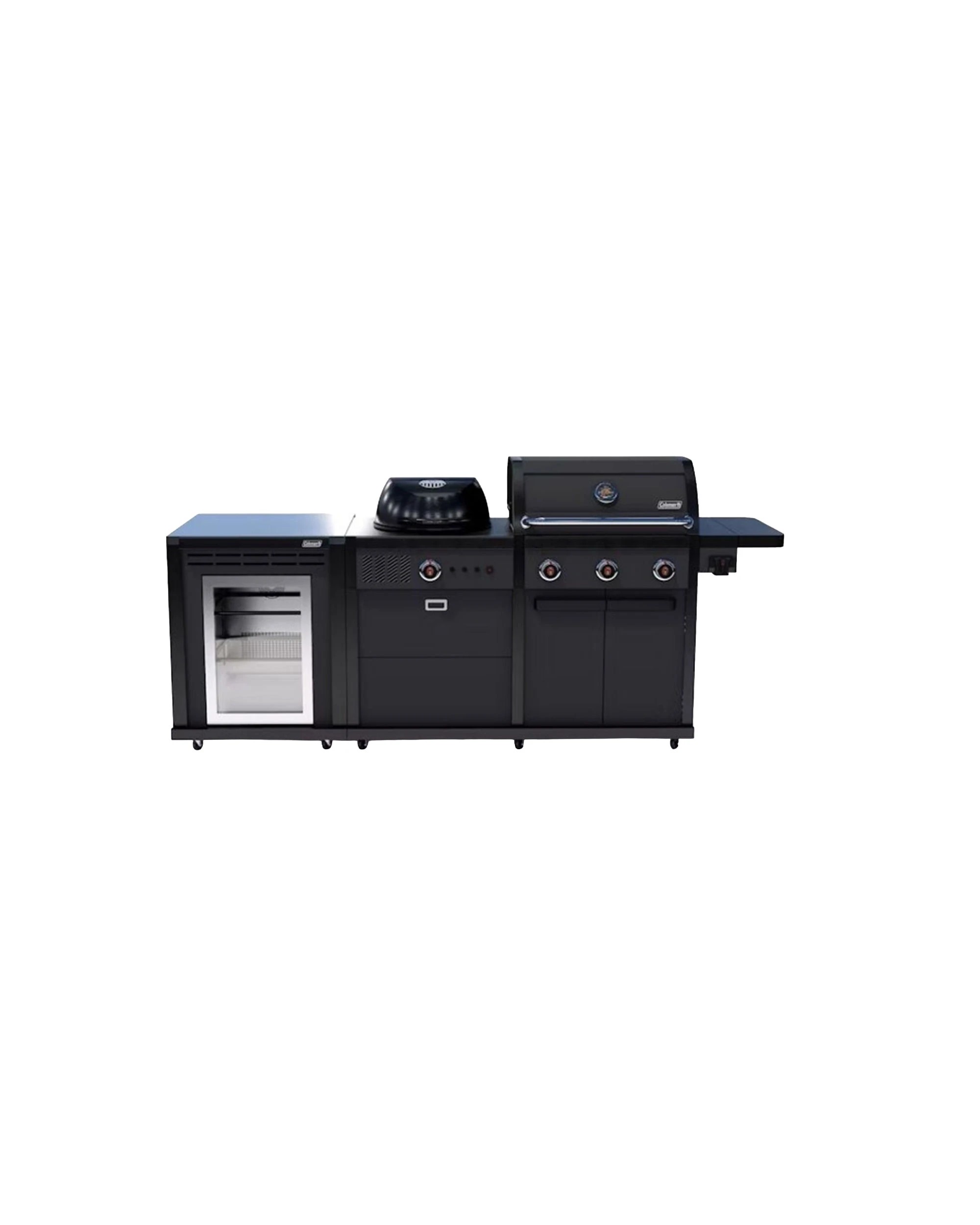 1 Coleman Revolution Dual Fuel Kitchen With Fridge Modules - Matt - Black, 1 of 5