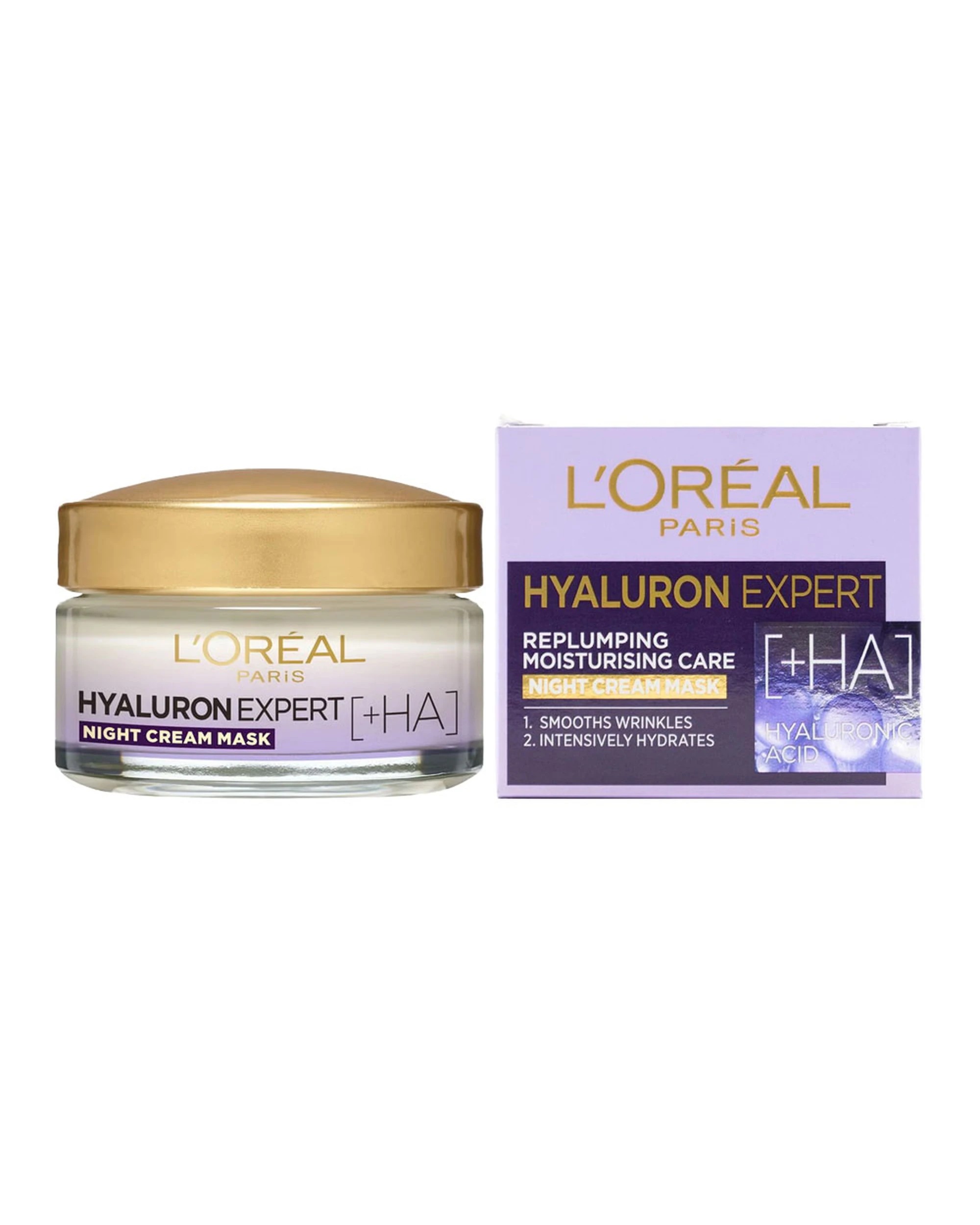 3 L'oreal Paris L'oreal Hyaluron Expert Replumping Moisturising Care Night Cream Mask 50ml, 3 of 3