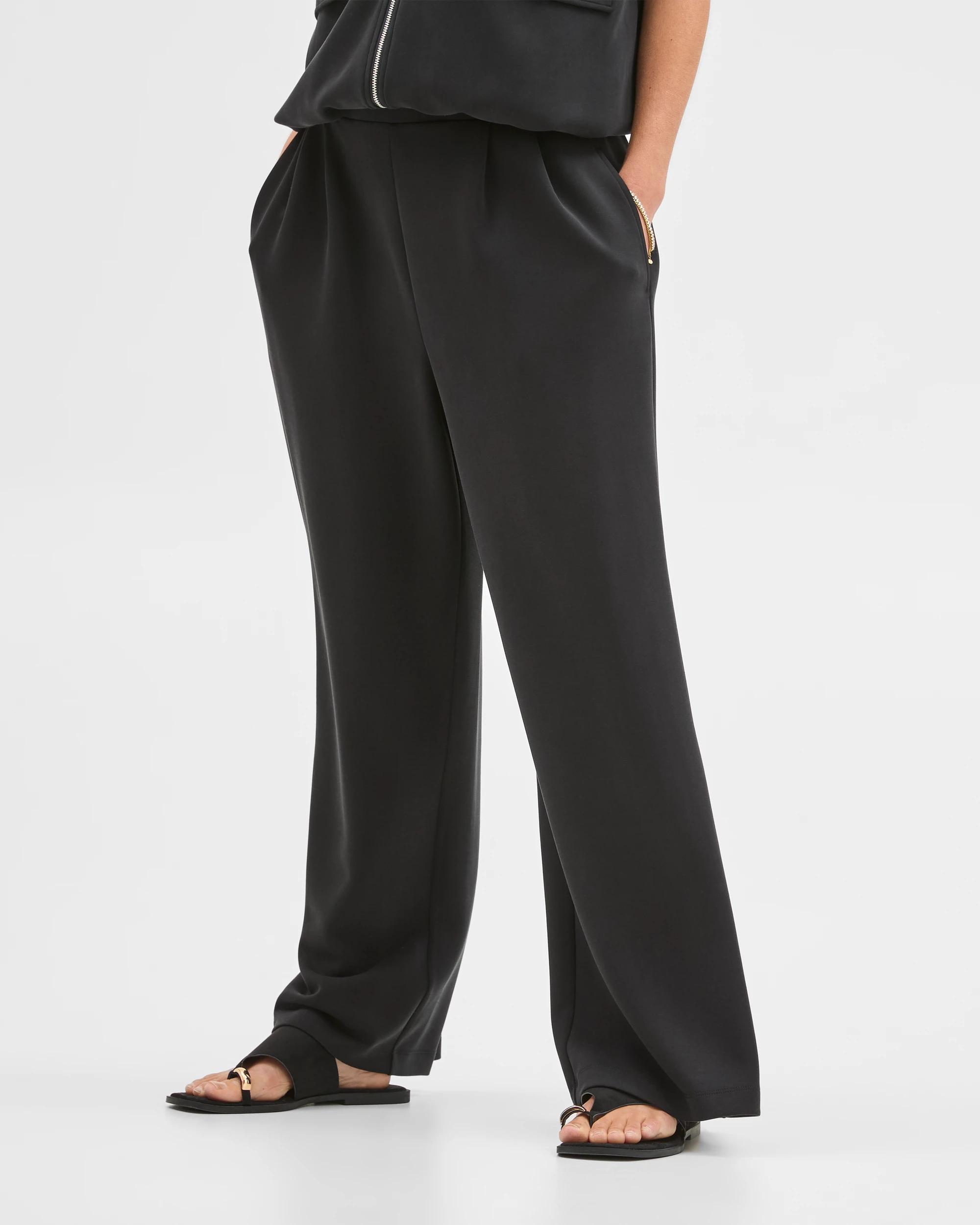 4 Target Woman Suede Touch Pull On Pants WASHED BLACK, 4 of 5