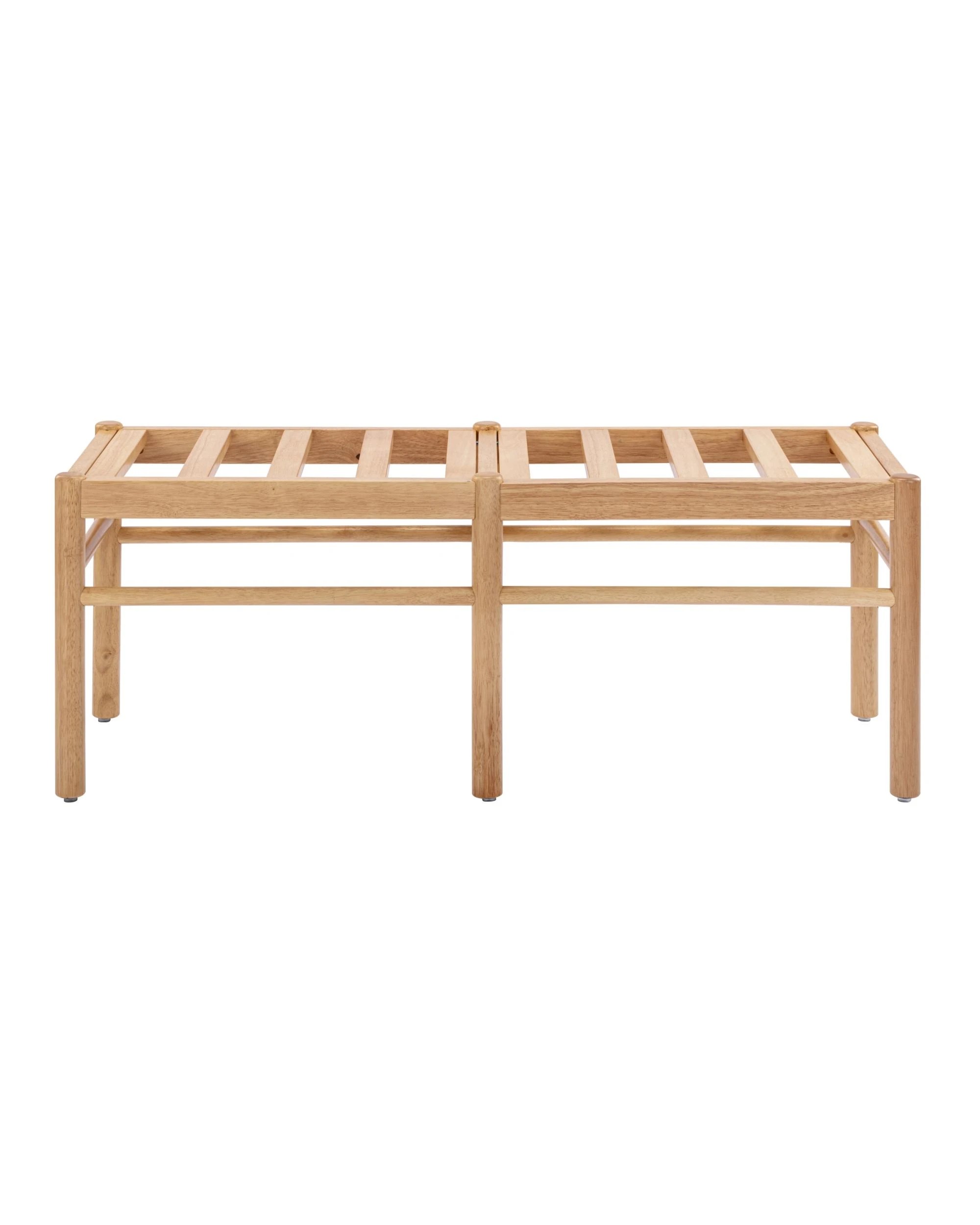 8 Kodu Bench Seat 113W with Cushion Rubberwood - Beige, 8 of 10