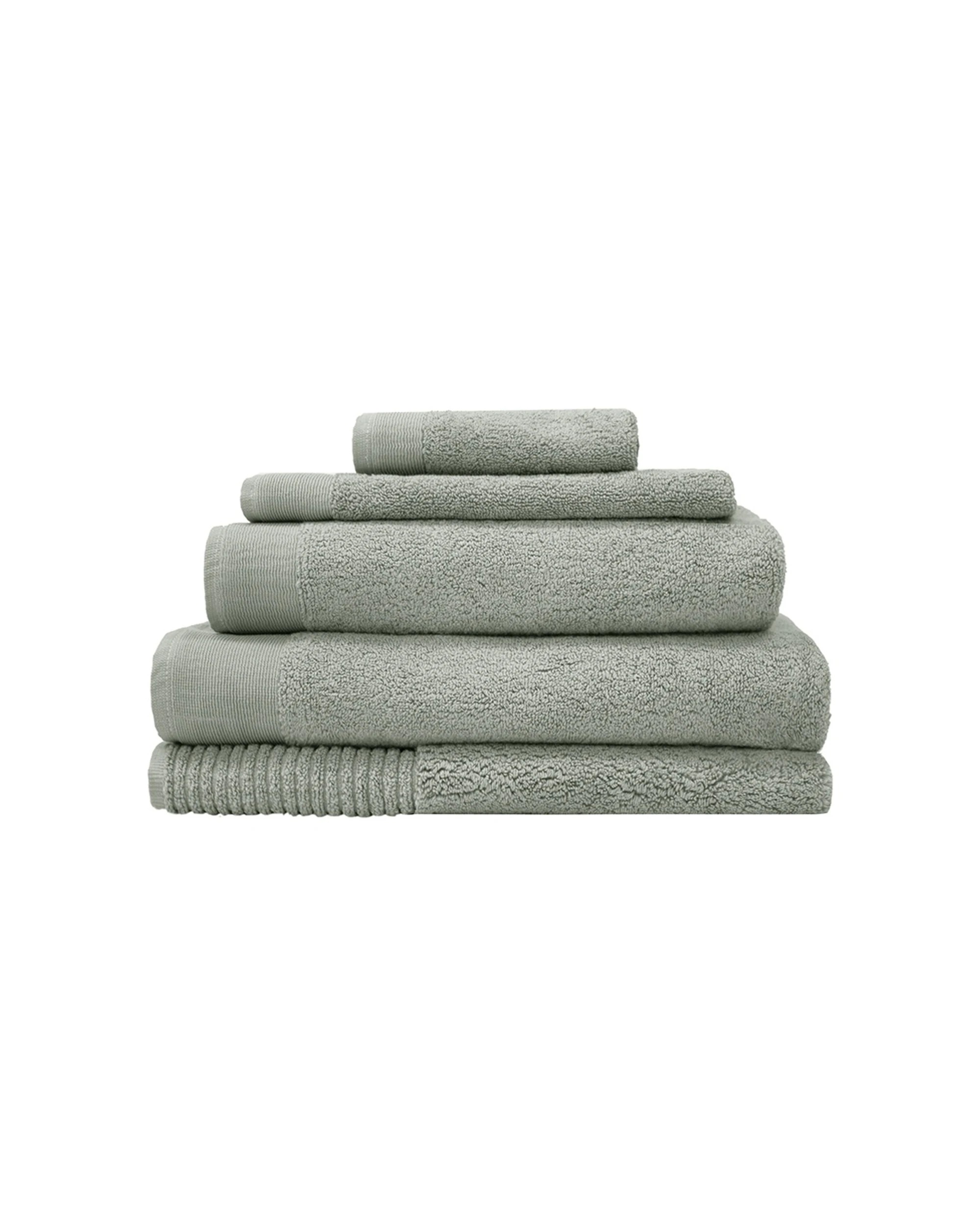2 Bambury Elvire 600gsm Soft Absorbent Cotton Hand Towel 40x60cm Sage - Green, 2 of 4