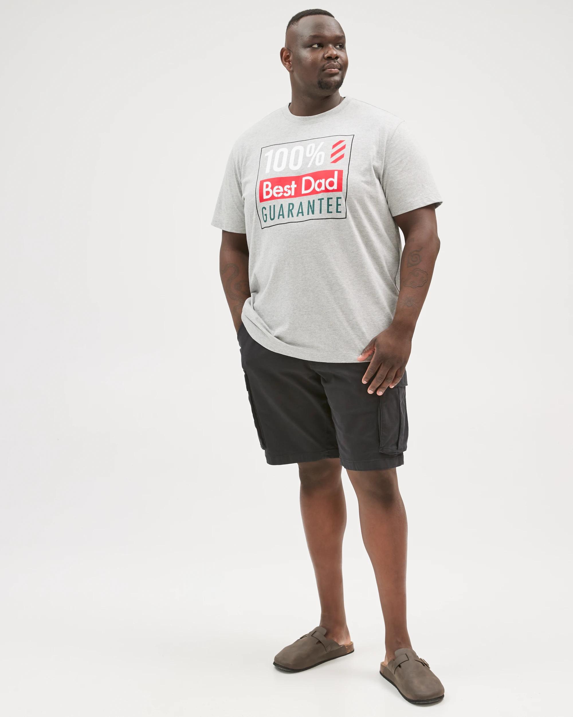 6 Target Man Plus Size Australian Cotton Blend Print T-Shirt GREY, 6 of 7