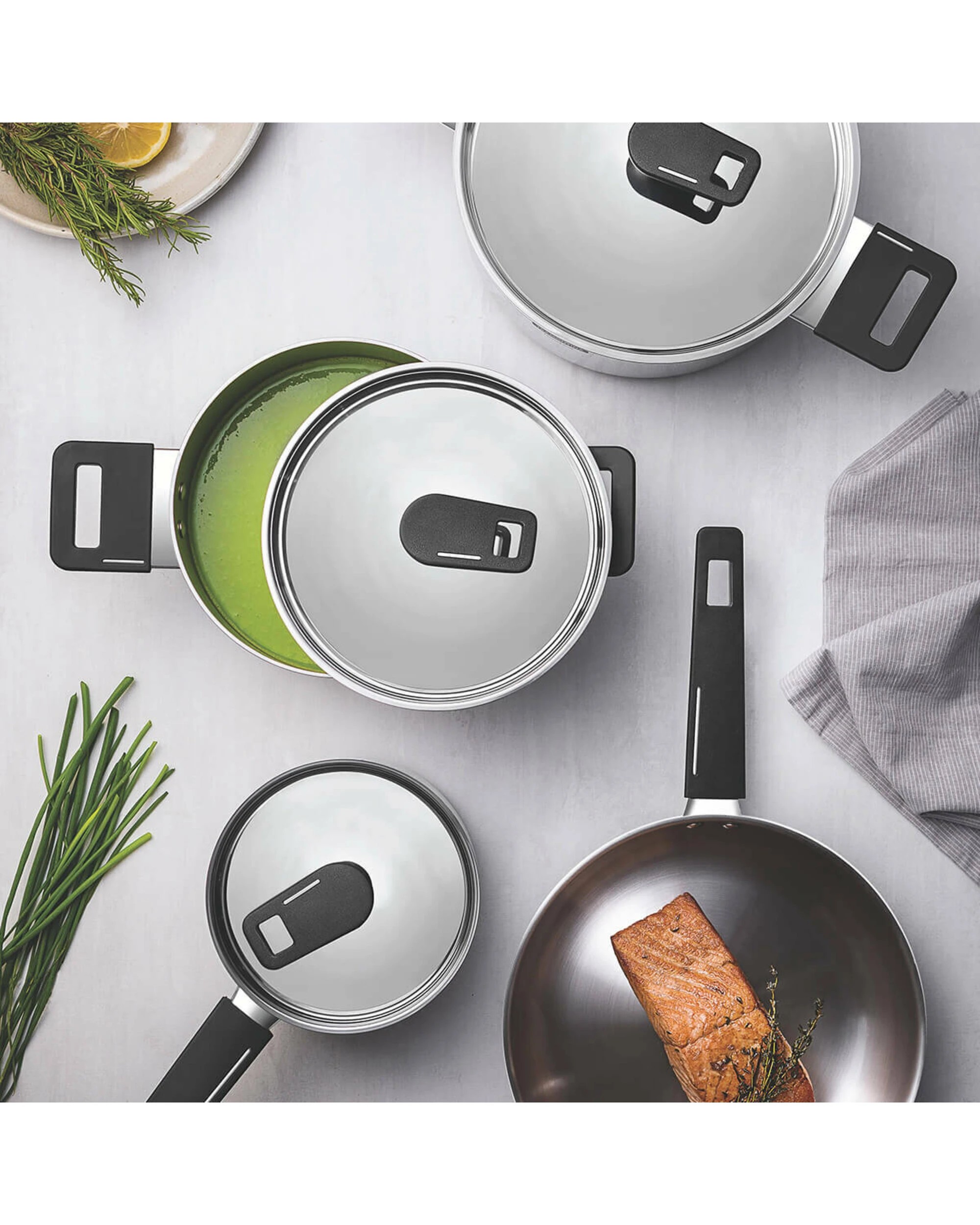 3 Tramontina Grano 4 Piece Tri-Ply Stainless Steel Cookware Set with Bakelite Handles, 3 of 5