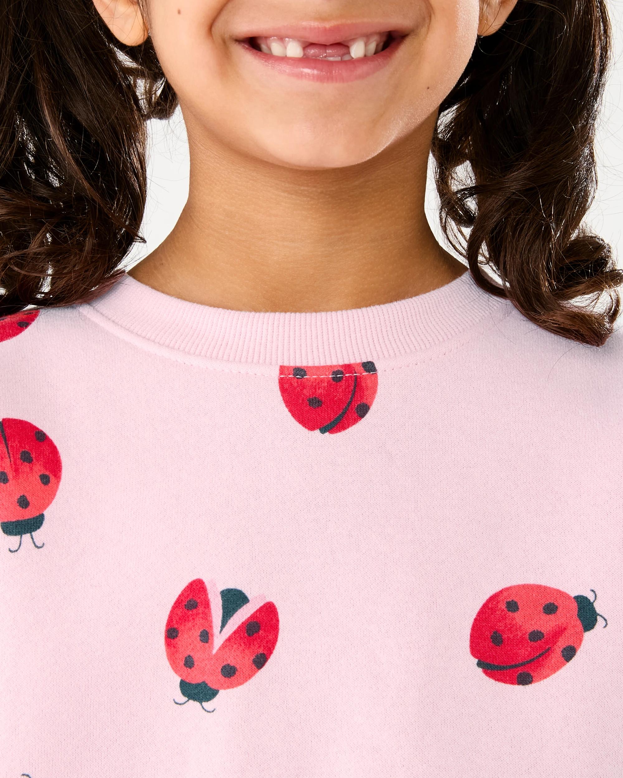 4 Oversized All Over Print Crew Neck Sweatshirt Pnk Bug, 4 of 7