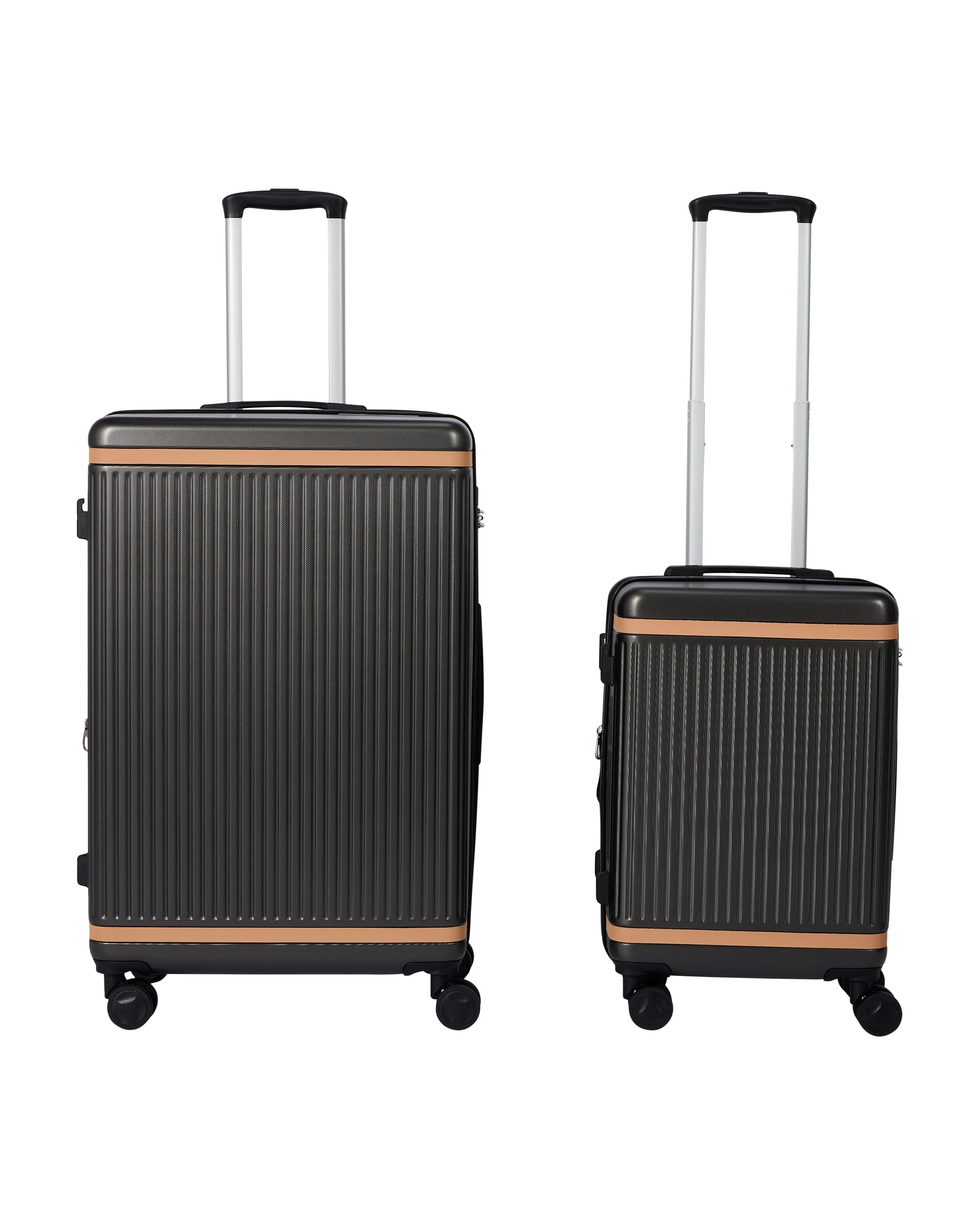 4 2 Piece Charcoal Beige Hard Case Set, 4 of 8