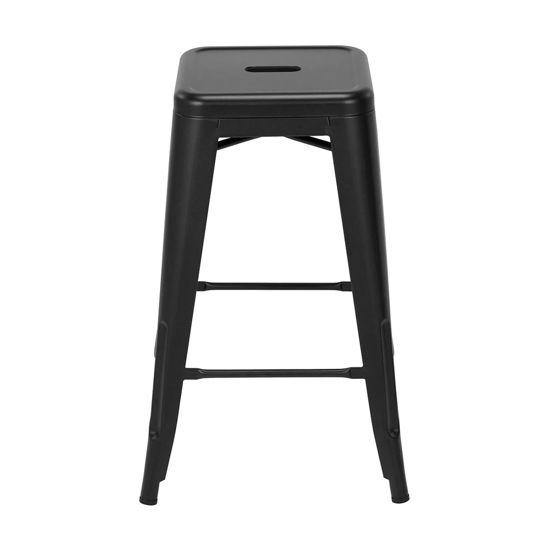 1 65cm Metal Bar Stool - Black, 1 of 8
