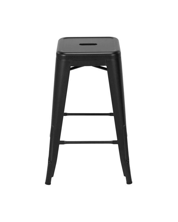65cm Metal Bar Stool - Black