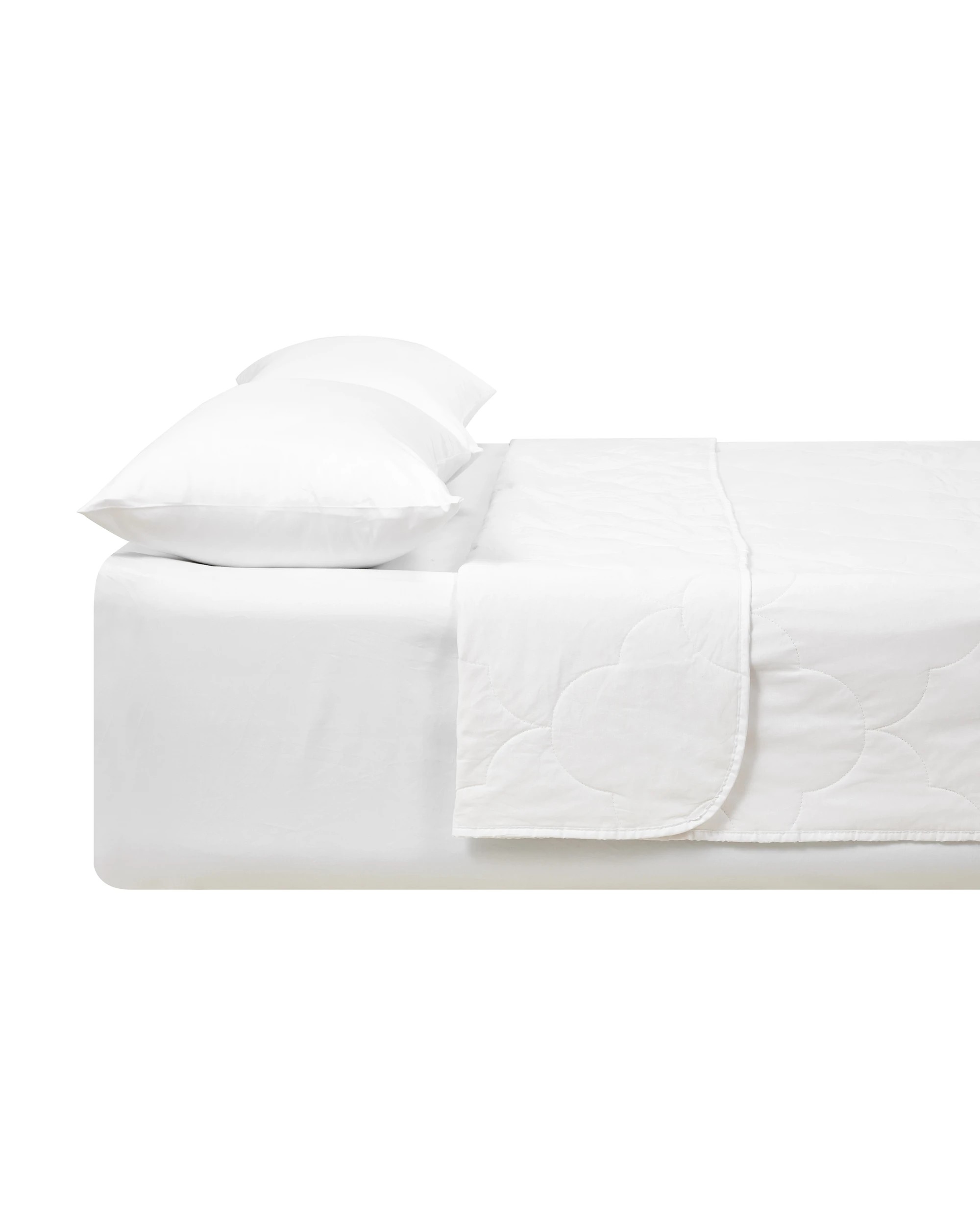 4 Low Warmth Summer Cotton Quilt - Queen Bed, White, 4 of 4