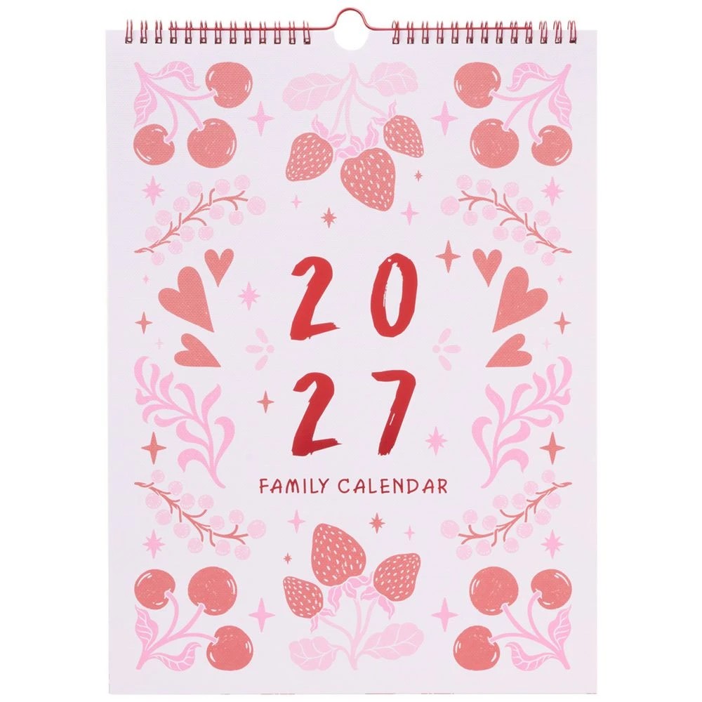 1 Officeworks 2027 Family Planner Strawberry, 1 of 3