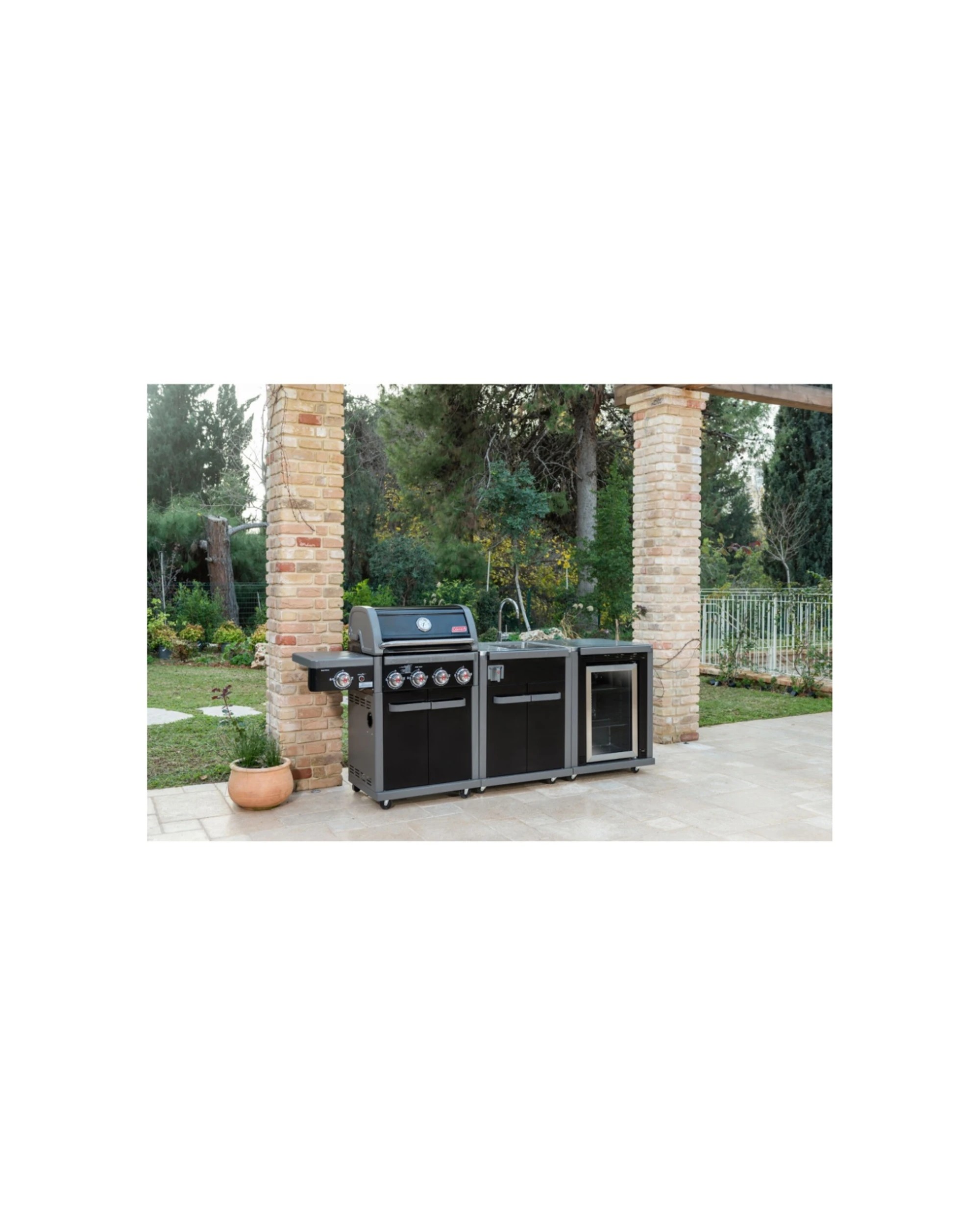 5 Coleman Revolution 4 Burner Kitchen With Sink And Fridge Module - Gloss - Black, 5 of 5