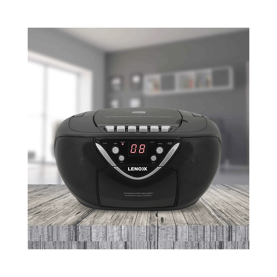 4 Lenoxx Portable CD/Cassette Player with AM/FM Radio Speaker, 4 of 4