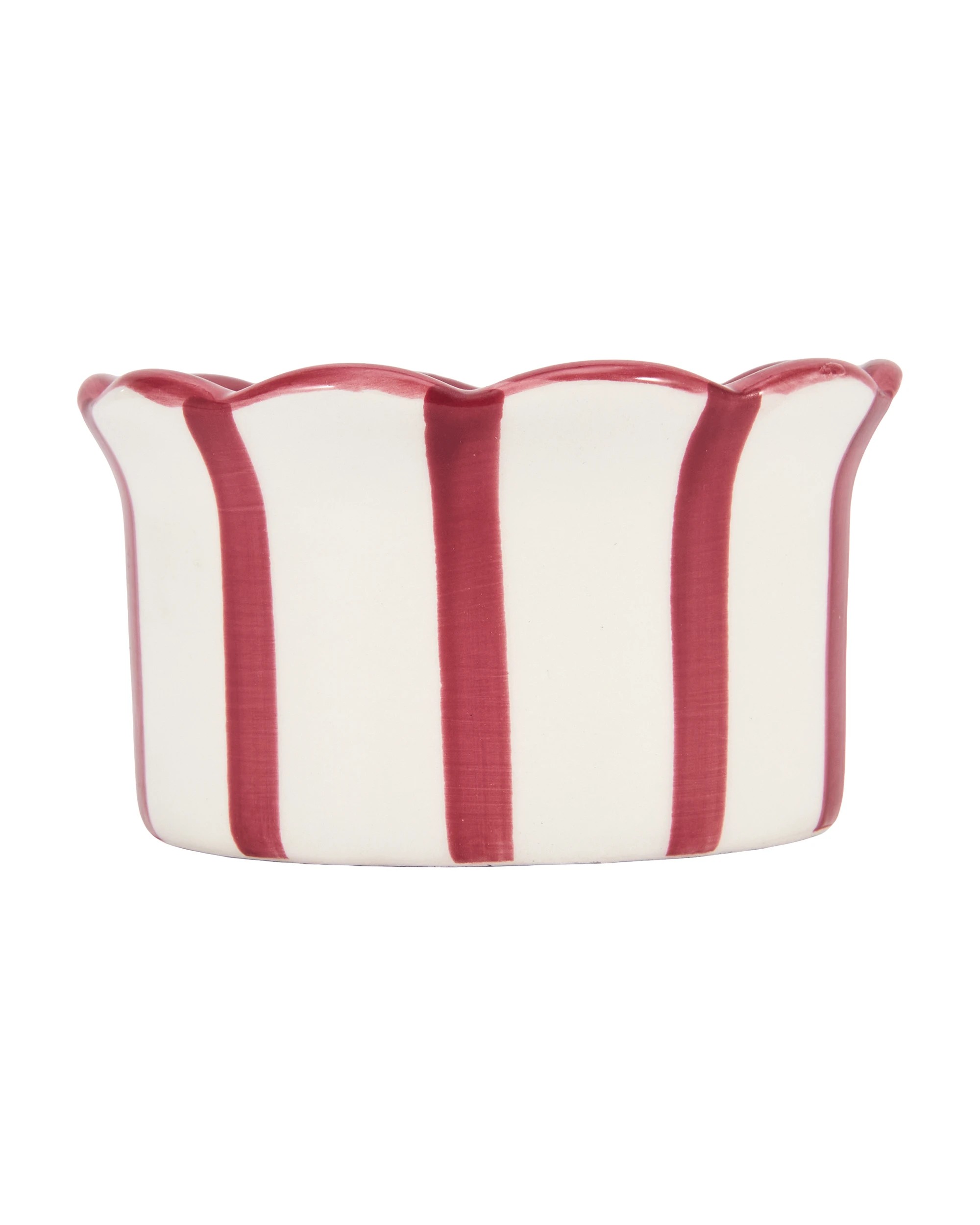 1 Berry Echo Stripe Ceramic Soy Blend Scented Candle, 1 of 5