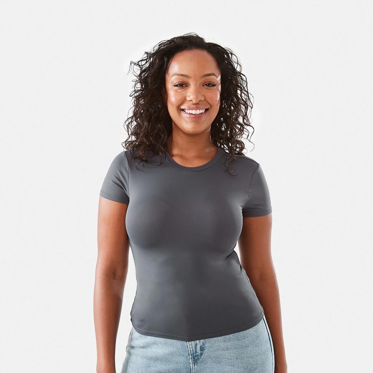 2 Short Sleeve Luxe T-shirt Lead Grey, 2 of 6