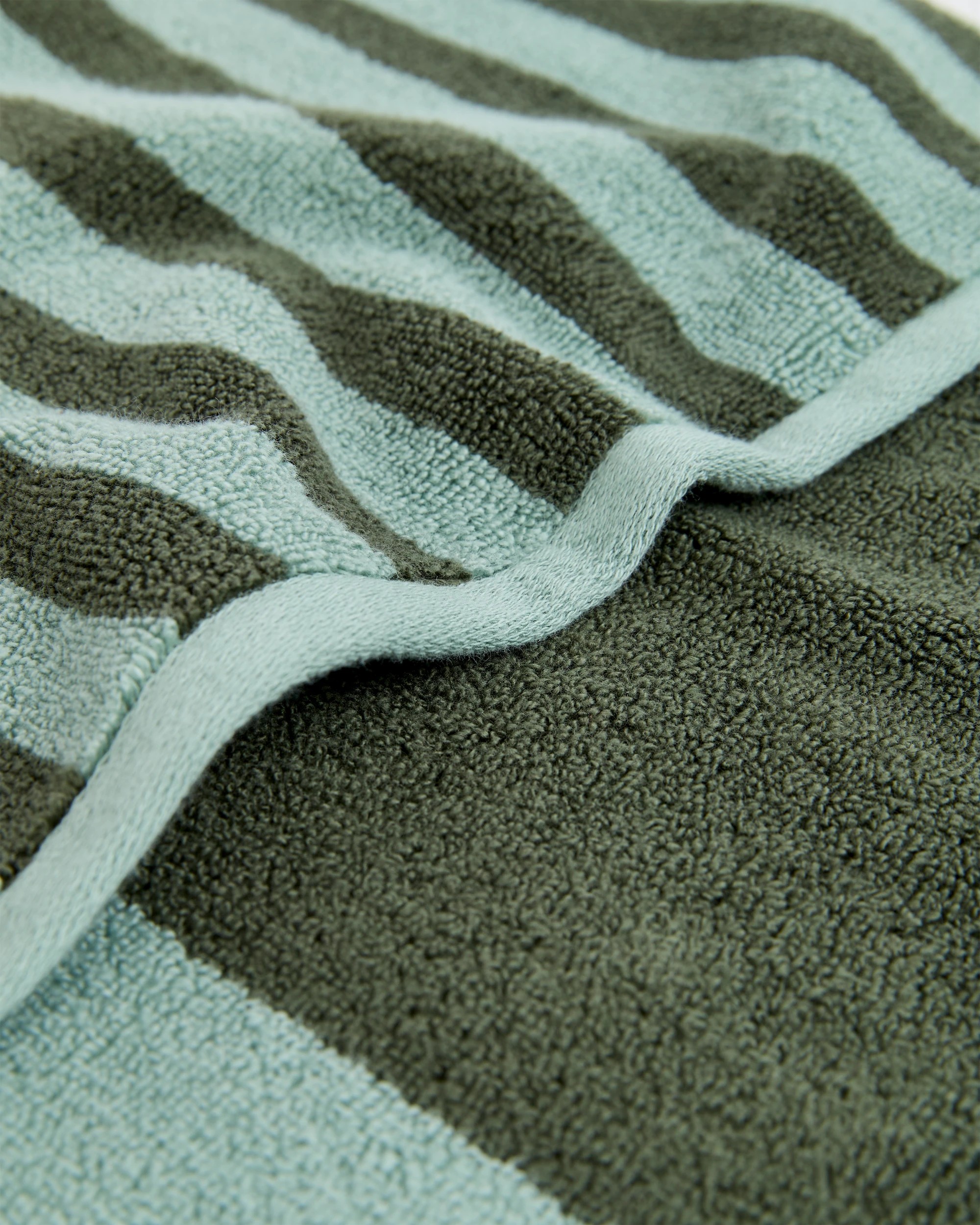 2 Target Rayne Australian Cotton Stripe Hand Towel - Green, 2 of 2