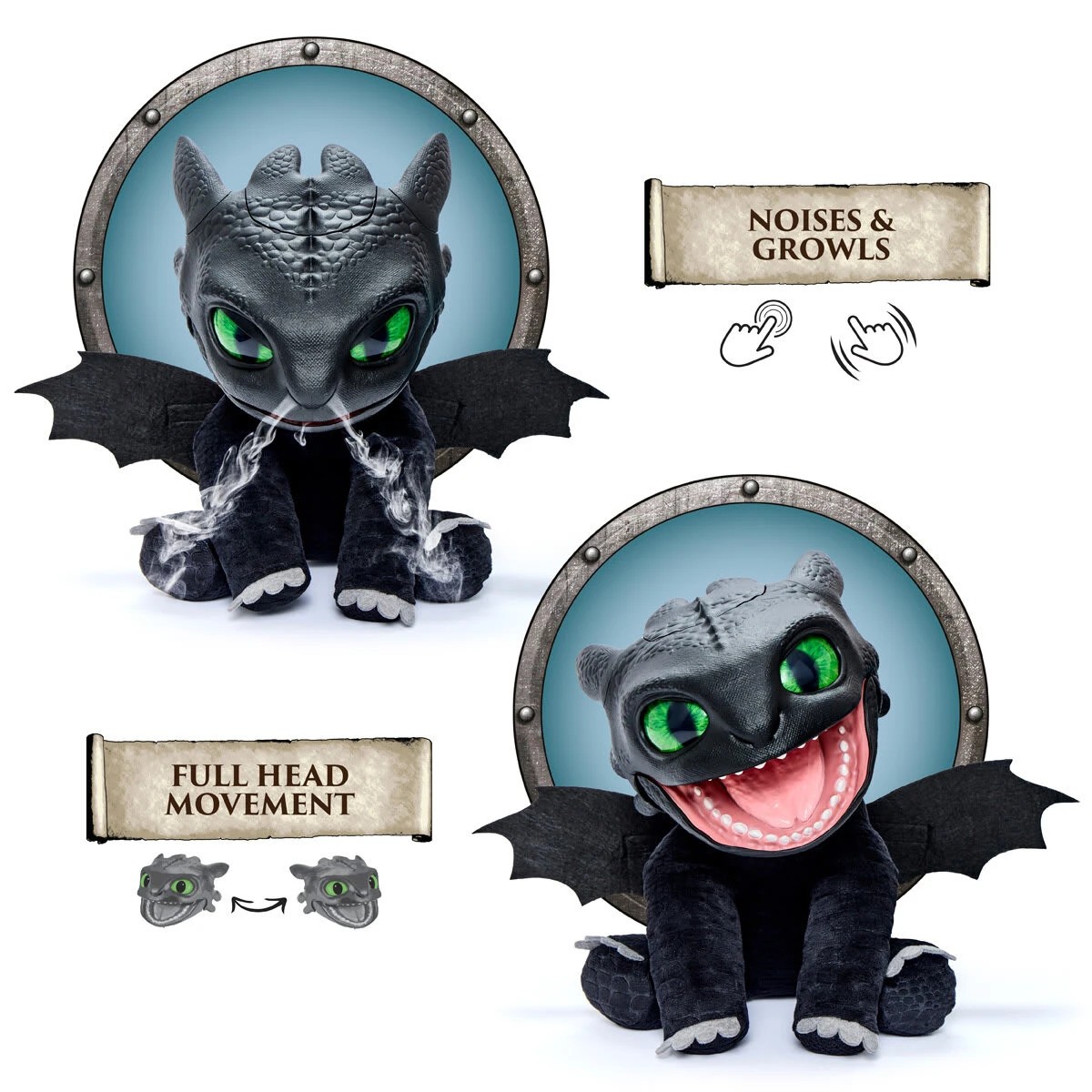 7 DreamWorks How To Train Your Dragon: RealFX Toothless Interactive Toy, 7 of 8