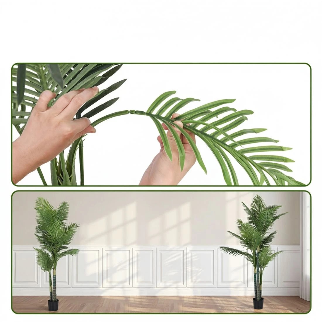 4 Artiss 180cm Artificial Palm Tree Faux Trees Indoor Decor Artificial Plants Lifelike - Green, 4 of 9