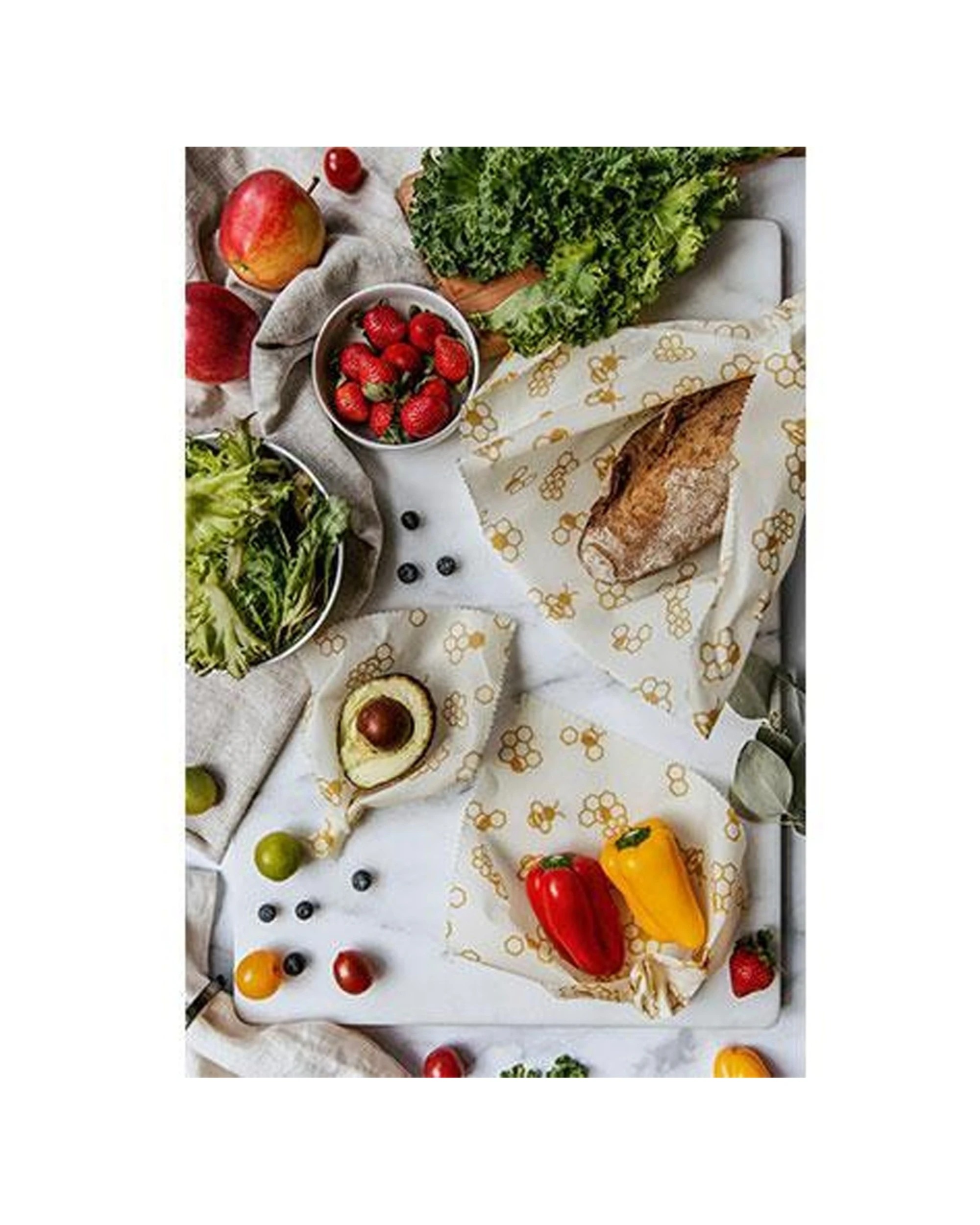5 Karlstert Beeswax Food Wrap Large 33x35cm Reusable Kitchen Storage Tool - Yellow, 5 of 6
